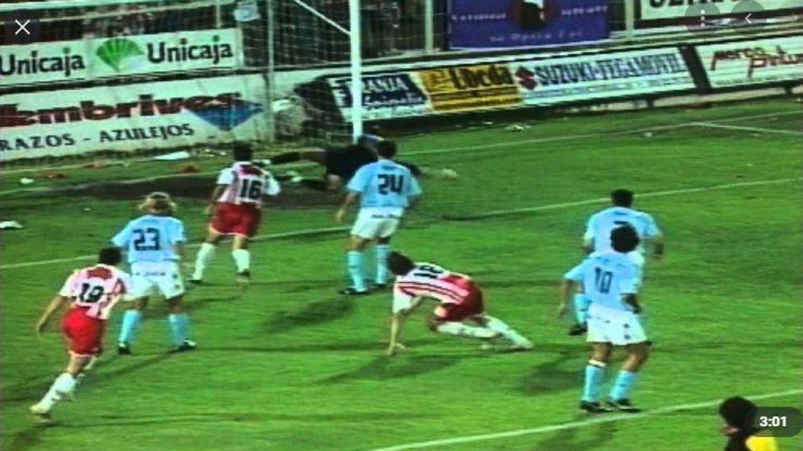 La espectacular volea de Luna para poner el 1-1 en el derbi ante el Poli Ejido y la salvación en la 2002-03.