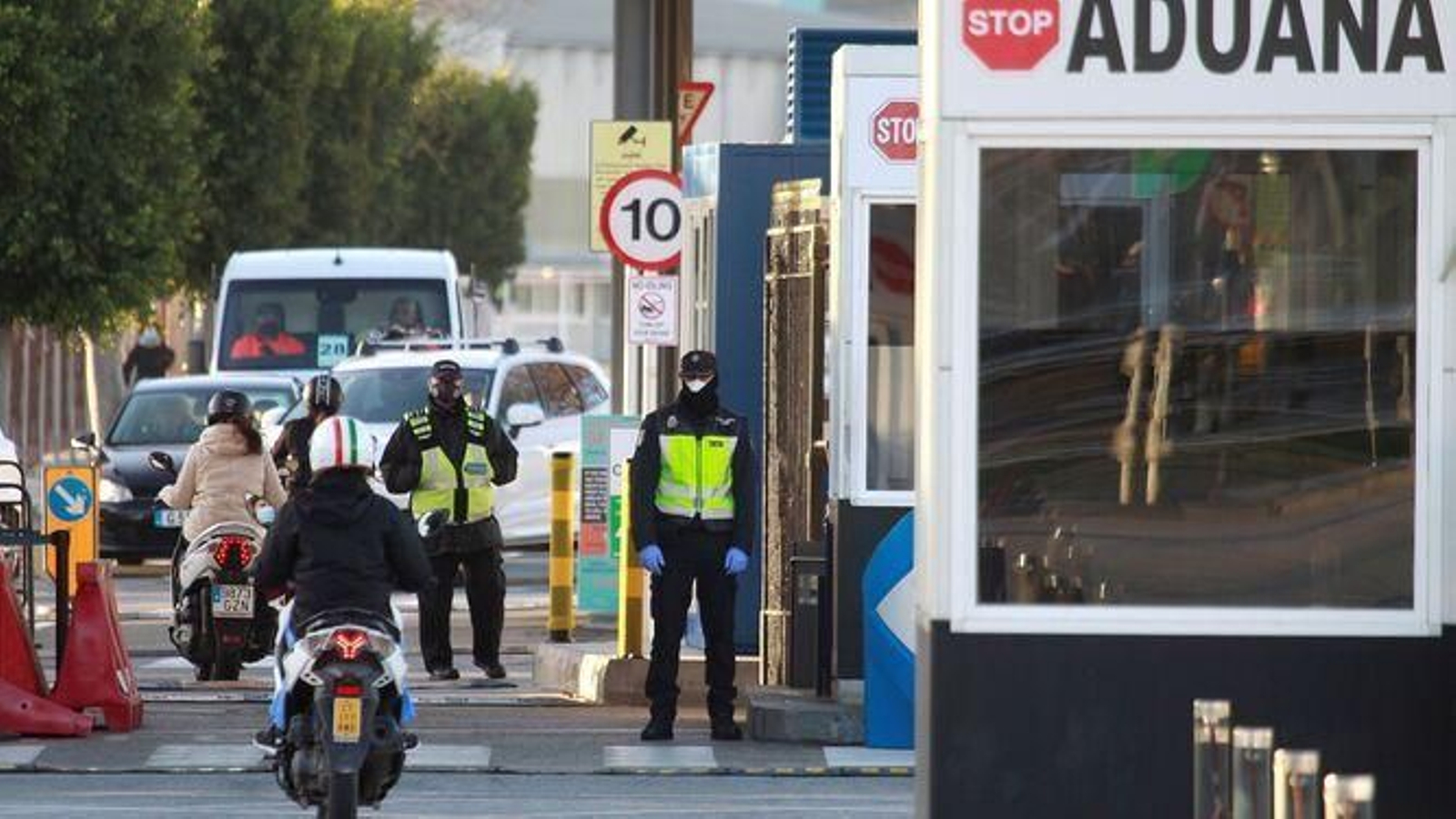 La Aduana entre La Línea y Gibraltar.