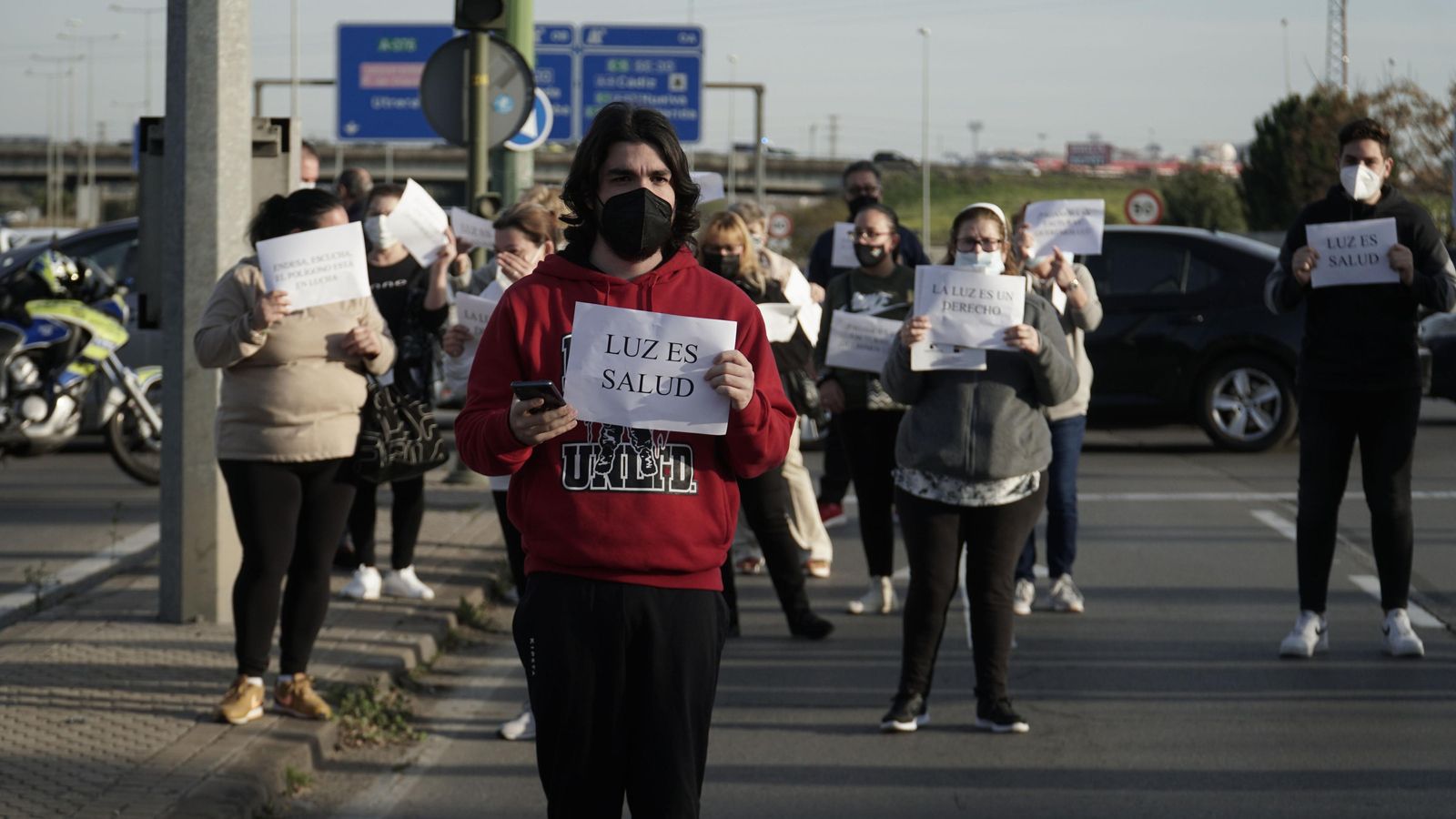 Manifestación en el Polígono Sur.