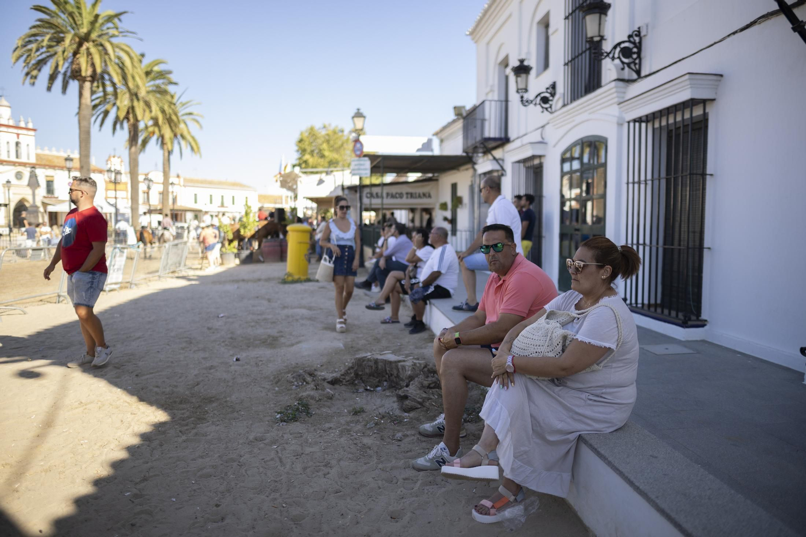 Ambiente del jueves 18 de agosto en la aldea de El Rocío durante el Rocío Chico