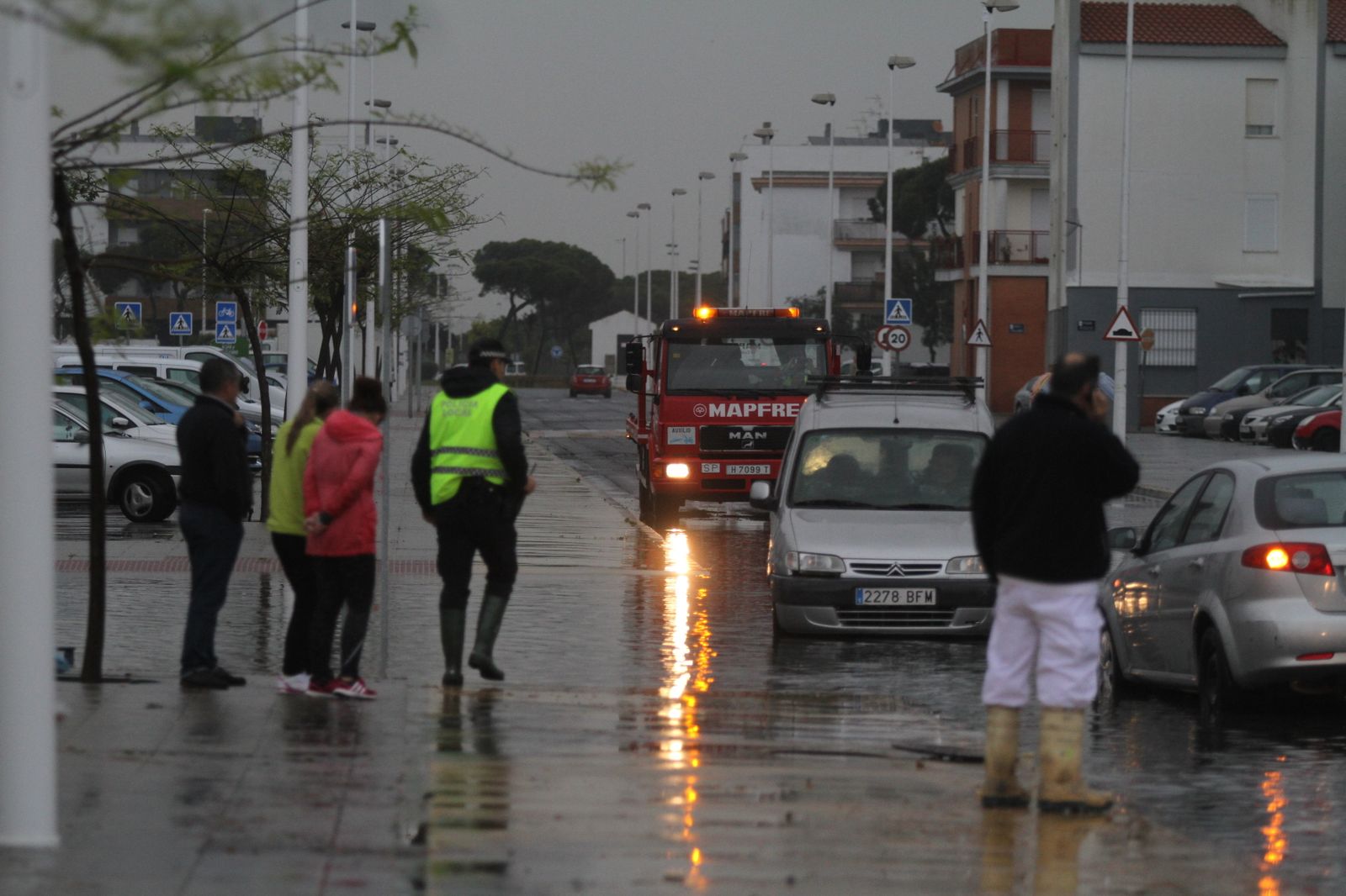 Imágenes de las consecuencias de las lluvias en Punta Umbría