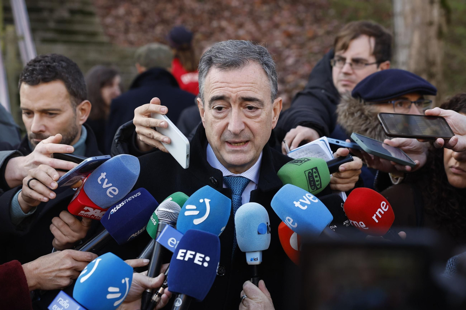 El presidente del PNV, Aitor Esteban, este viernes en Guernica.