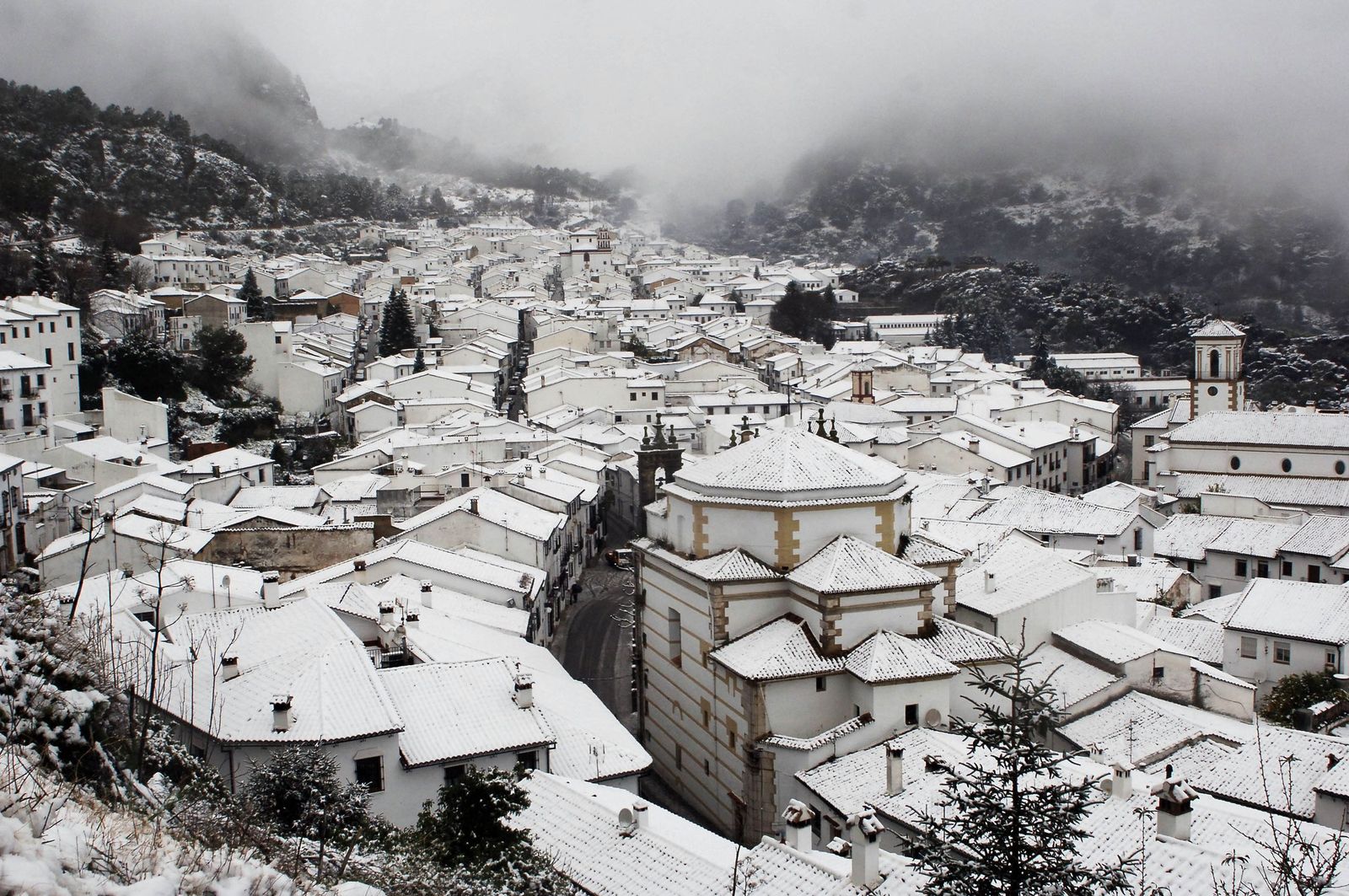 Imagen de archivo de una nevada en Grazalema