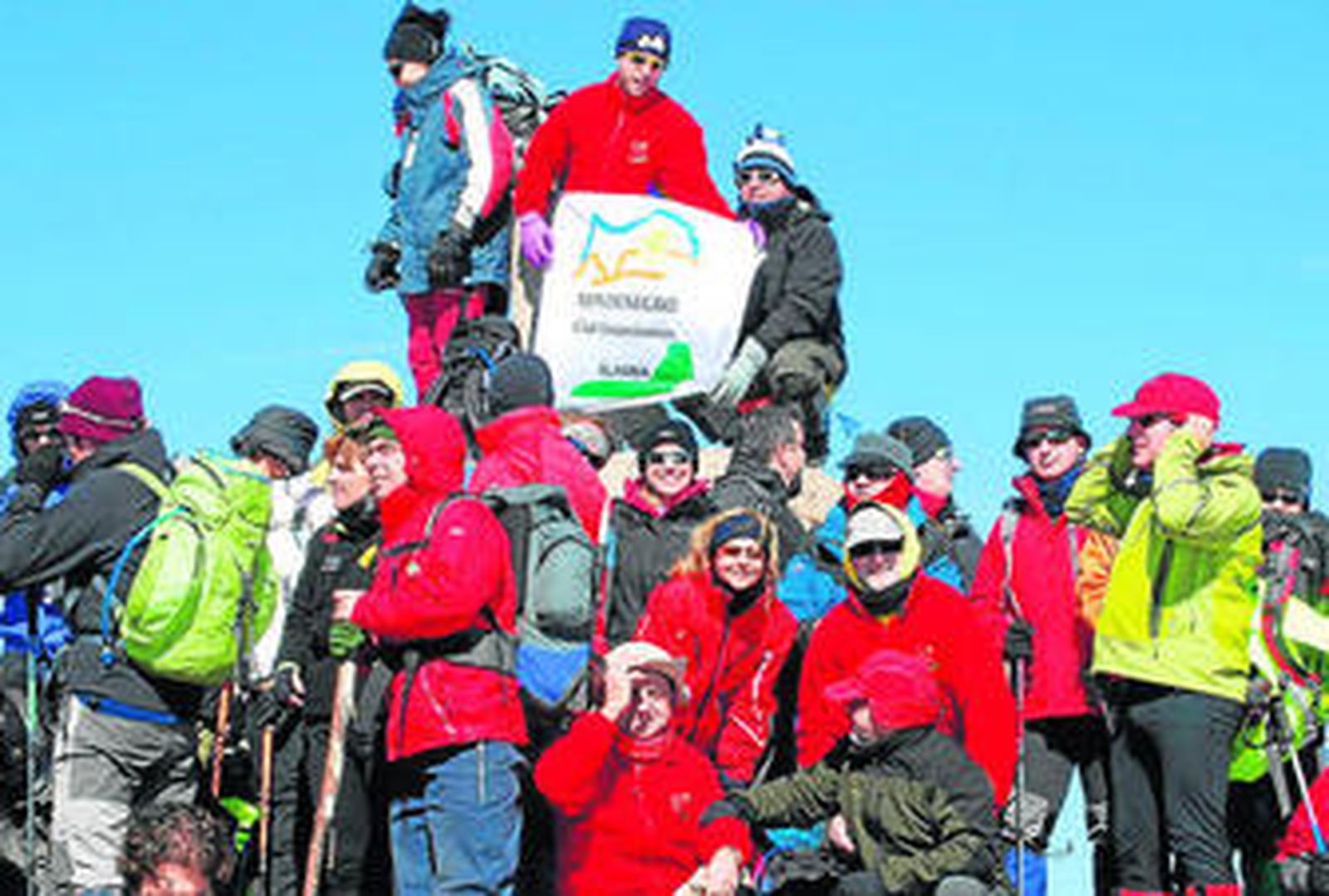 Miembros del Club Excursionista Montenegro de Alhabía, Almería.