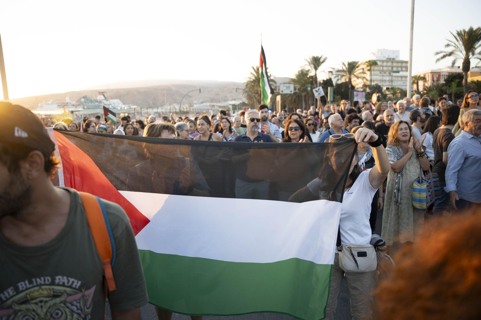 Manifestación convocada por la Plataforma Almería por Palestina