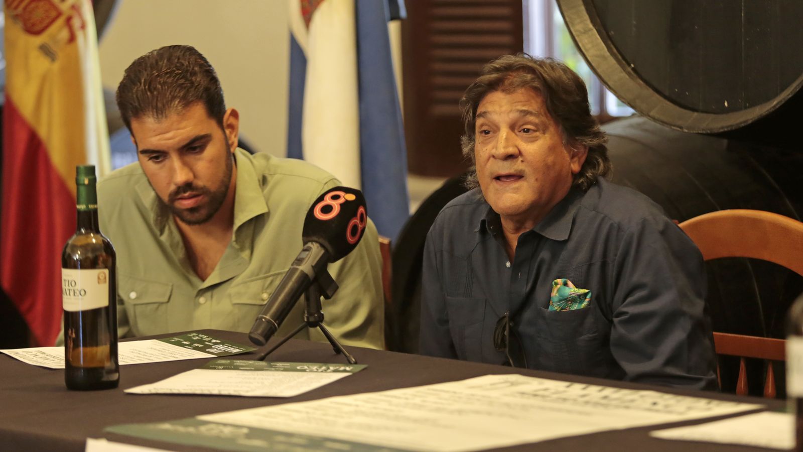 Vicente Soto y El Berenjeno, en la rueda de prensa.
