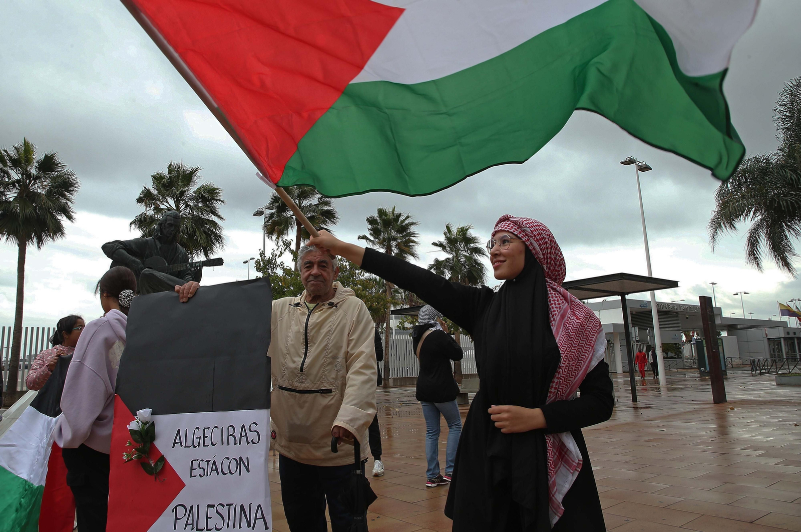 Fotos de la concentración por Palestina en Algeciras