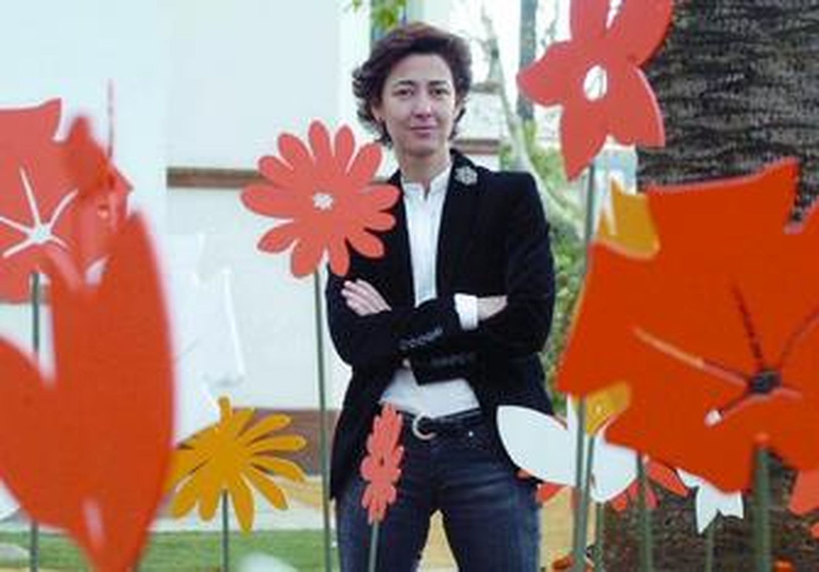 Carina Szpilka, en los jardines de la 'megaoficina' que ING acaba de abrir en Sevilla.