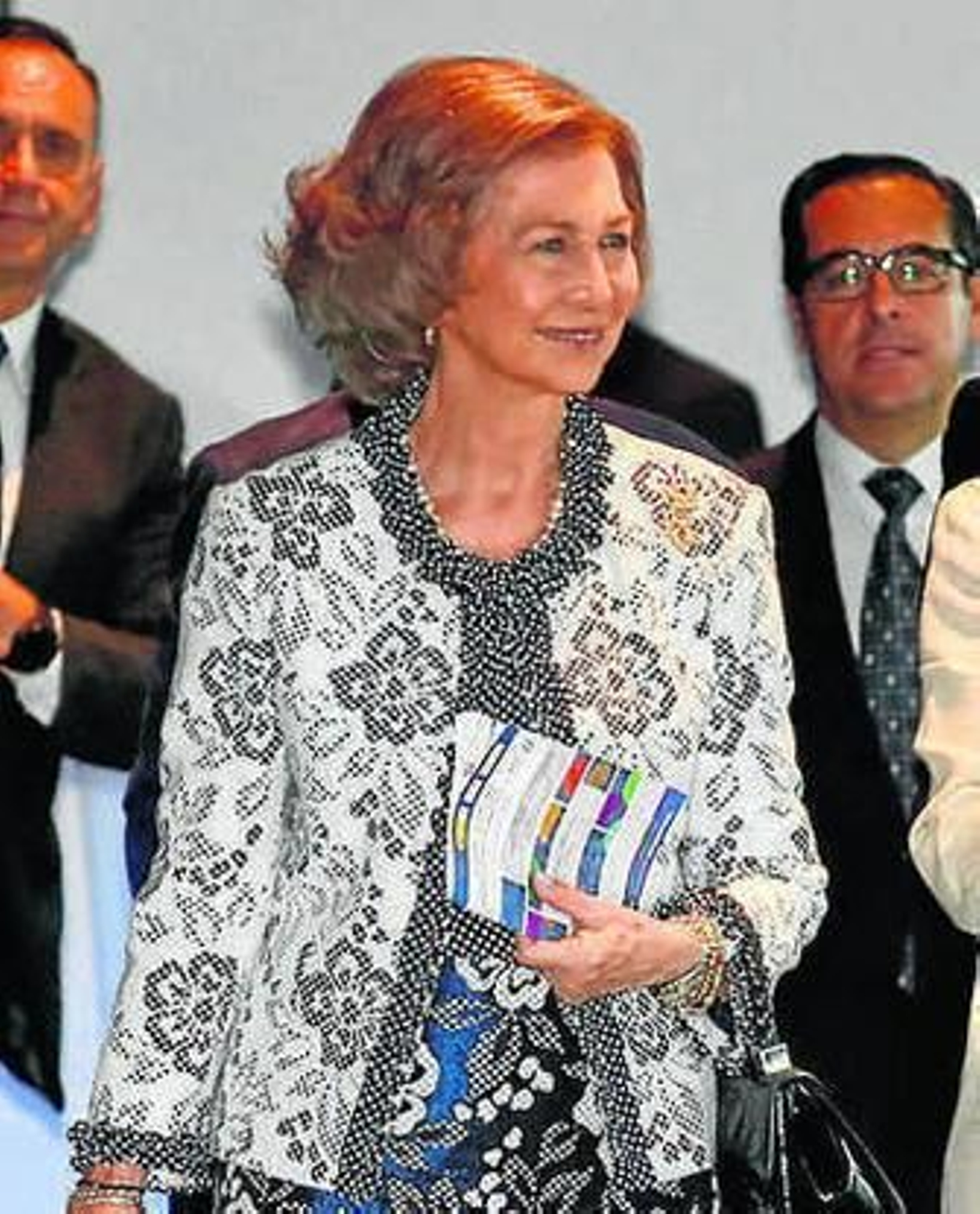 La reina Sofía, ayer.