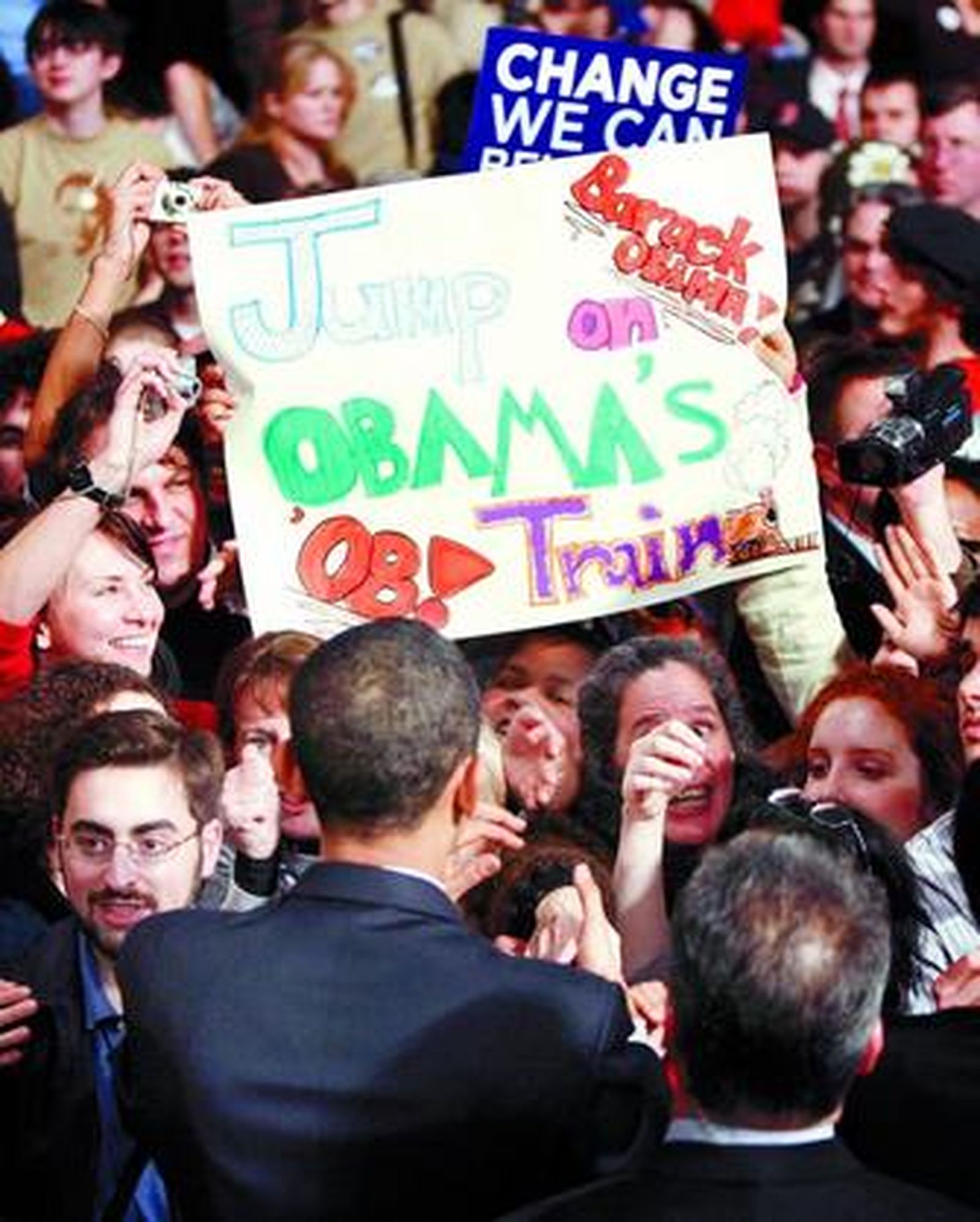Obama da las gracias a sus seguidores en Nashua.