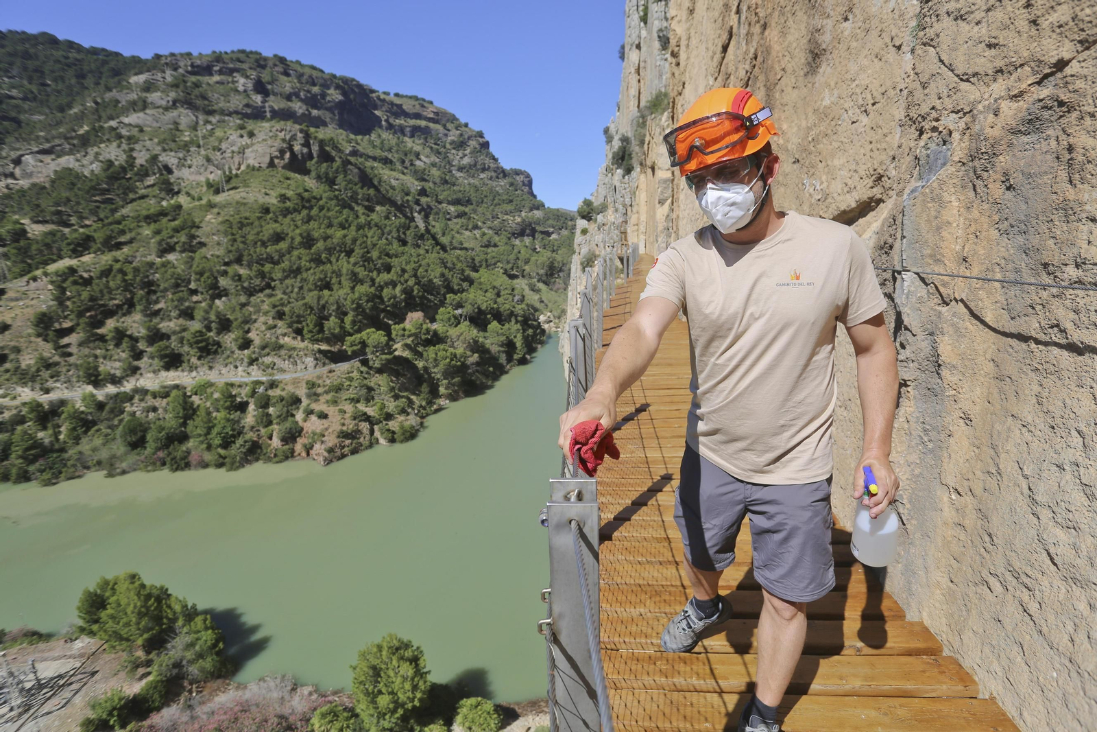Fotos del Caminito del Rey. Así se extrema la seguridad para su reapertura en el desescalada