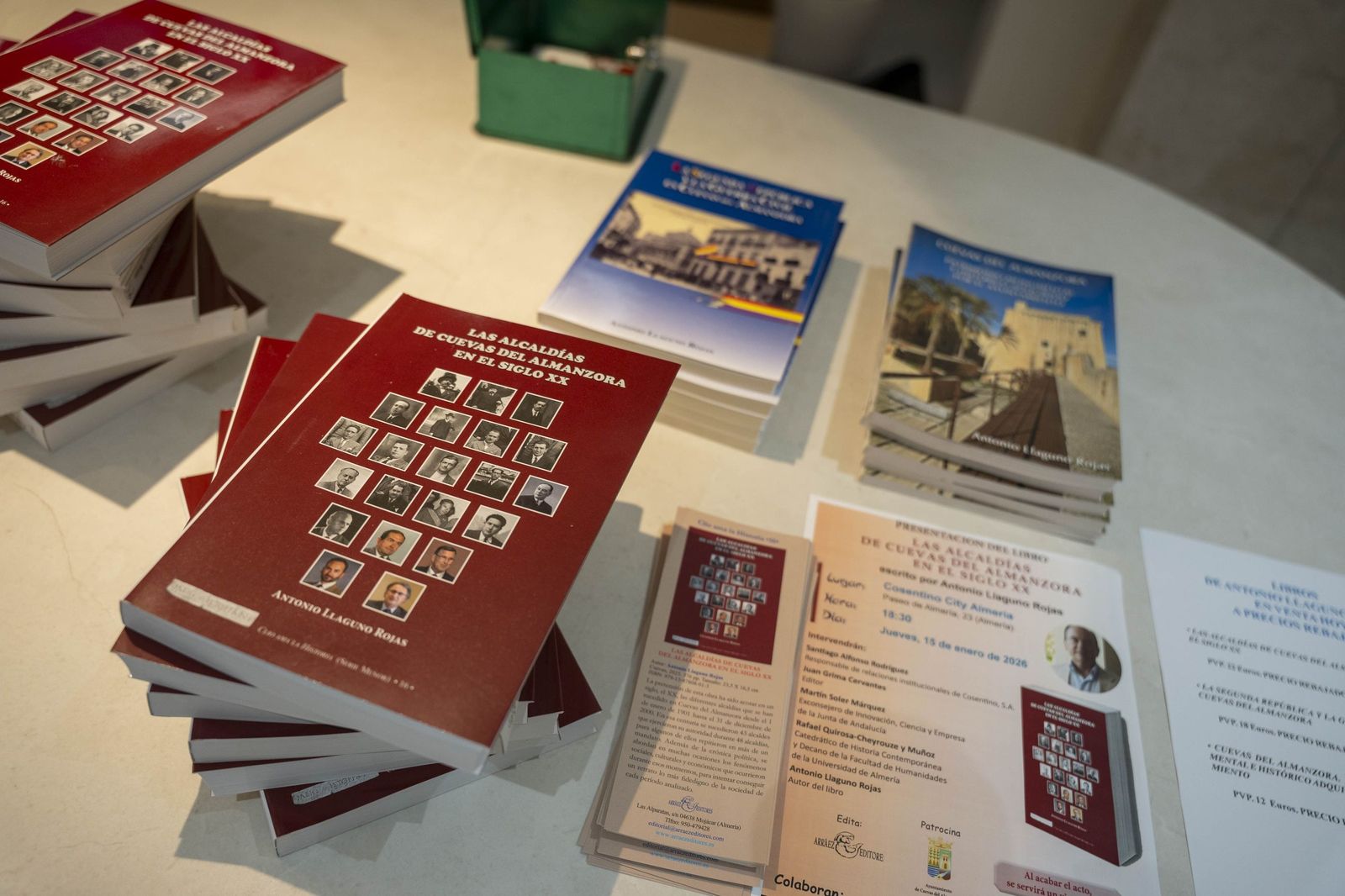 Un siglo de política local: Antonio Llaguno presenta en Almería su libro sobre las alcaldías de Cuevas del Almanzora