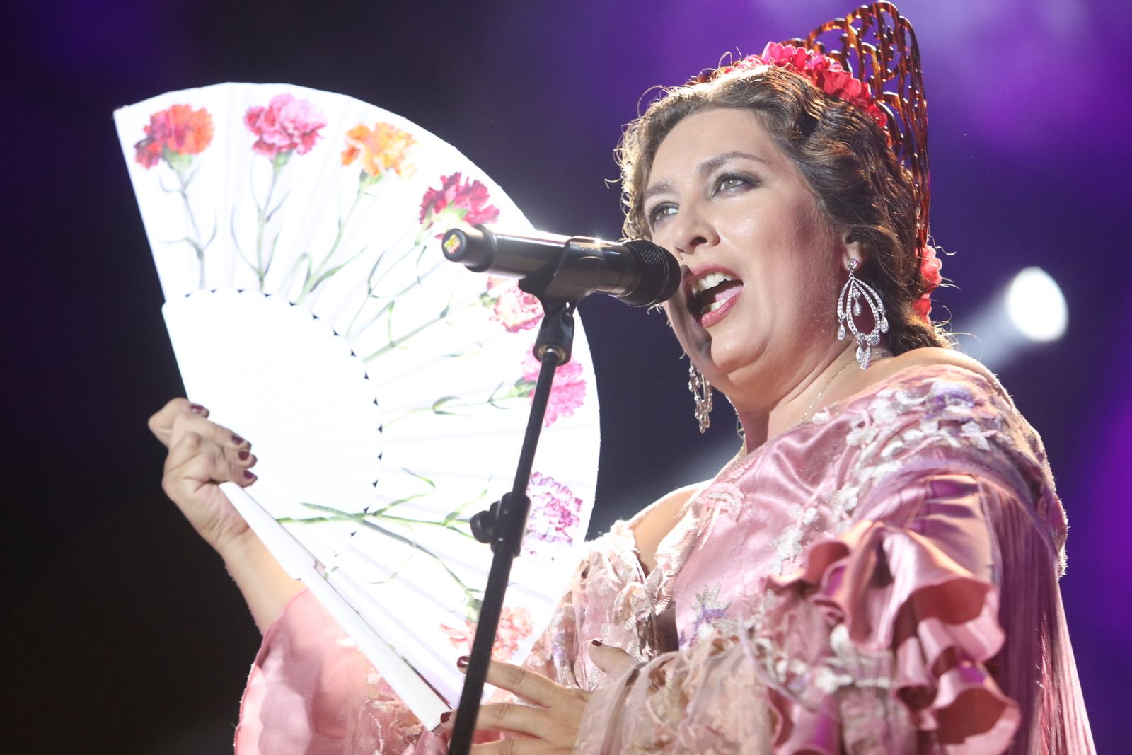 La cantaora Estrella Morente durante su actuación en Sancti Petri