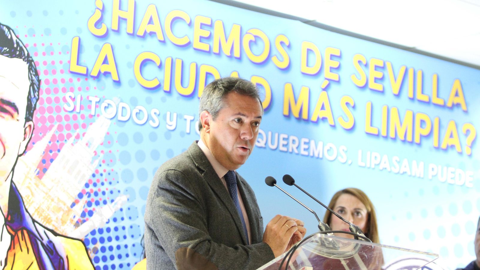 Espadas, durante la presentación de la campaña de Lipasam.