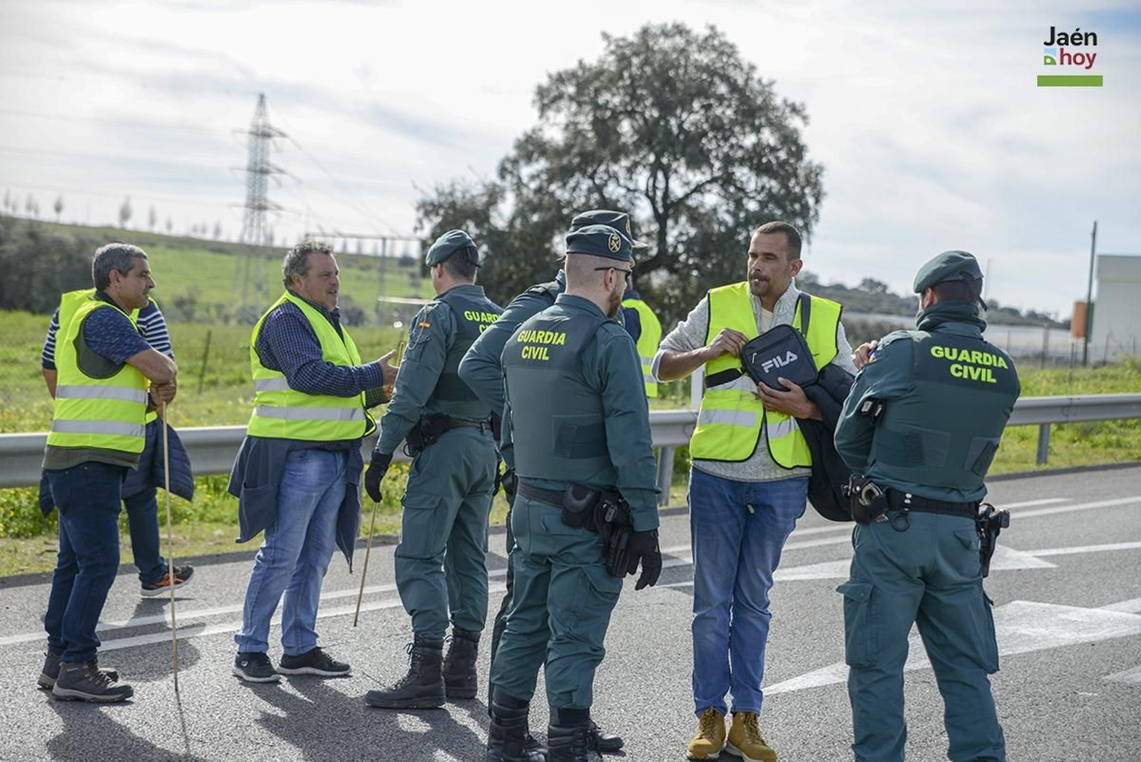 El campo protesta en Jaén por las medidas de la PAC.
