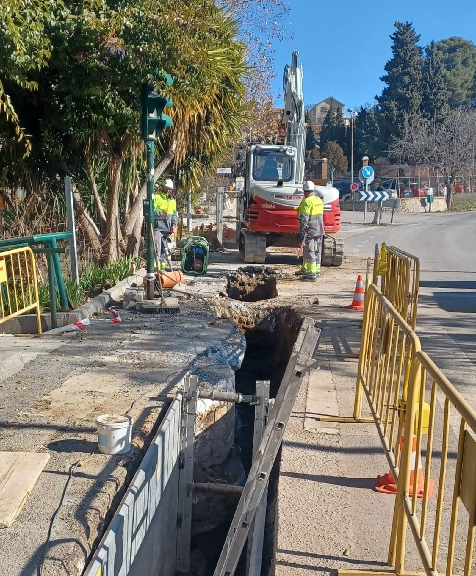 Obras en la calle Real.