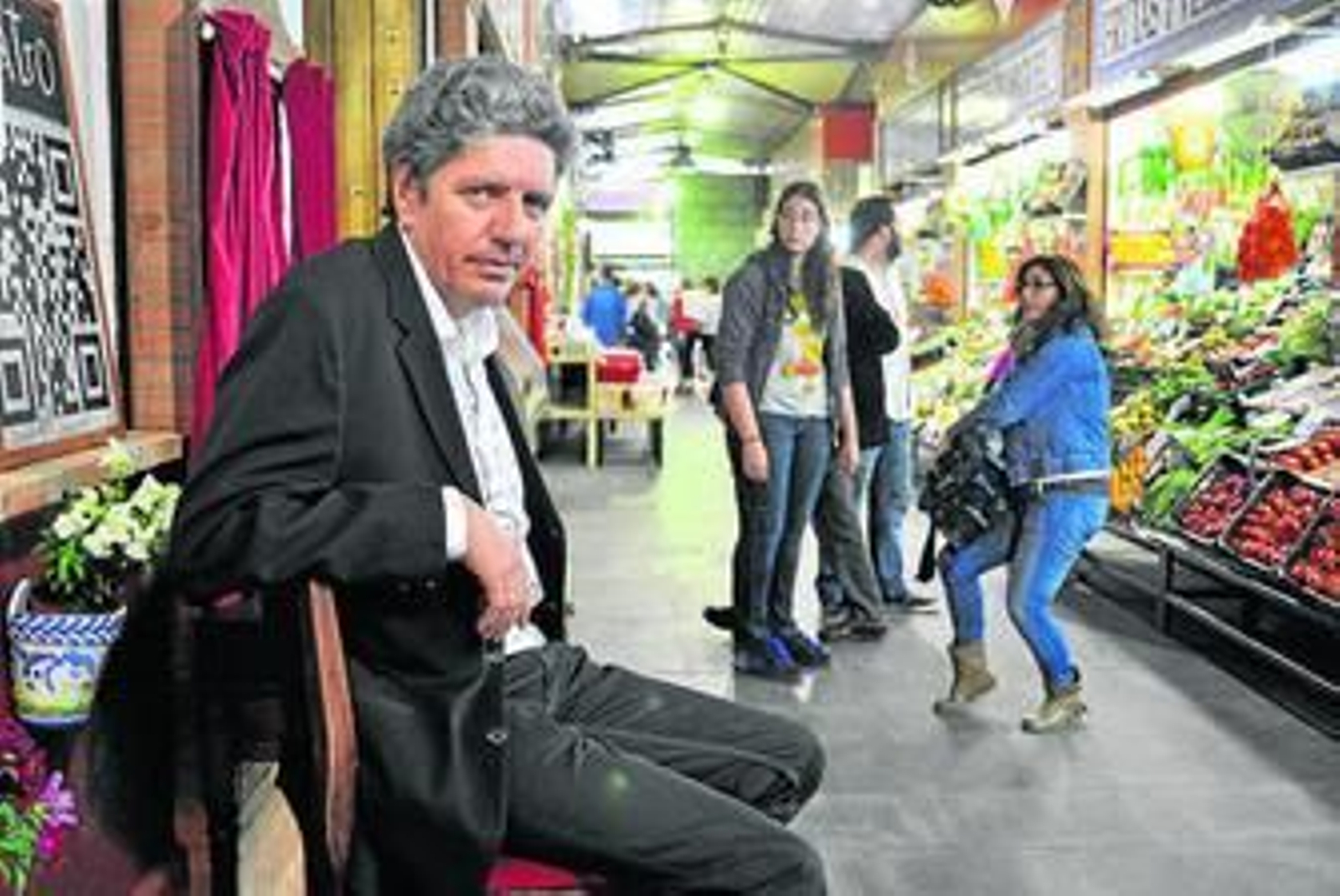 Antonio Dechent, ayer en Casala Teatro, en el Mercado de Triana.