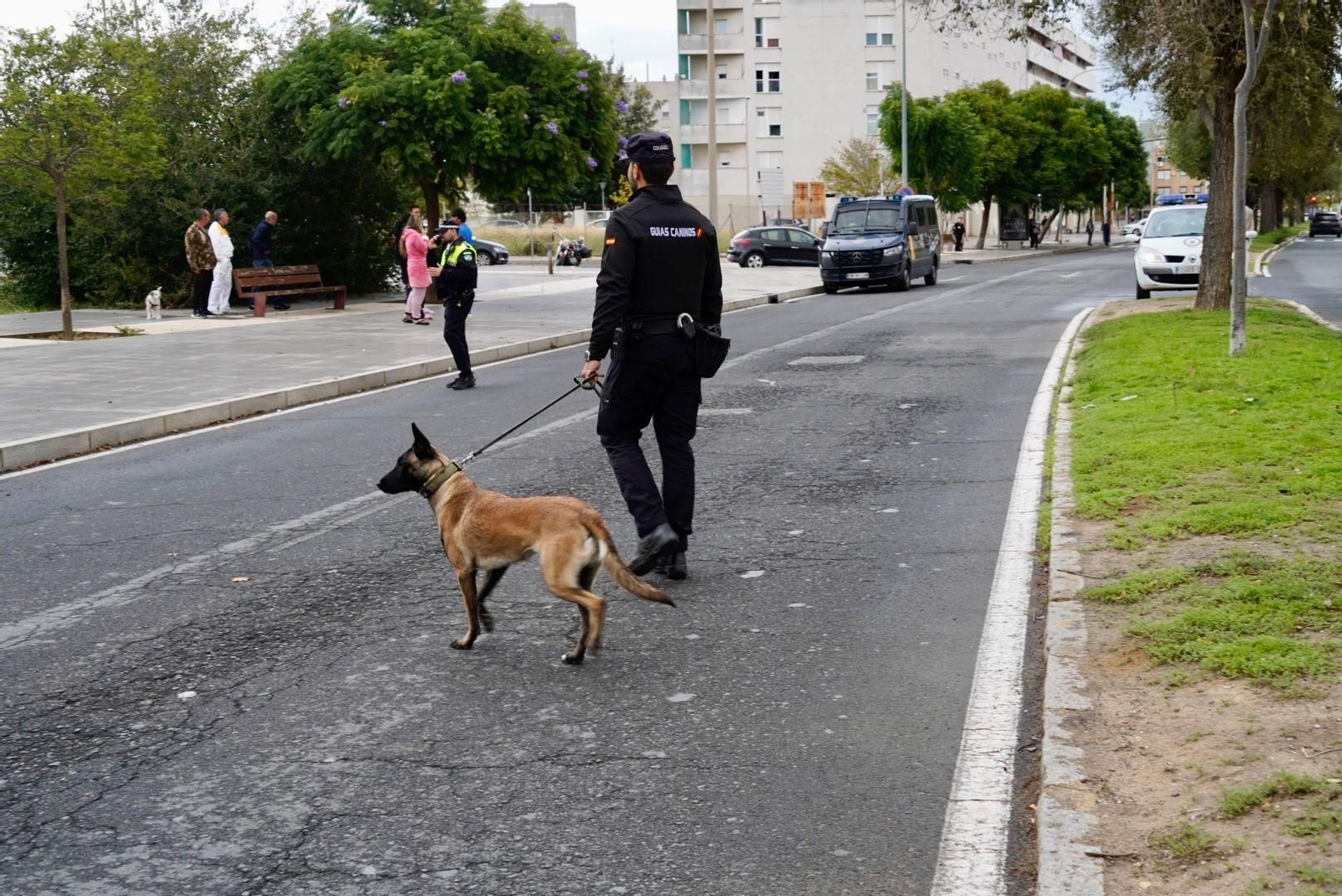 Imágenes de la macrooperación de la Policía Nacional este martes en El Torrejón y Pérez Cubillas: 200 agentes rastrean la zona
