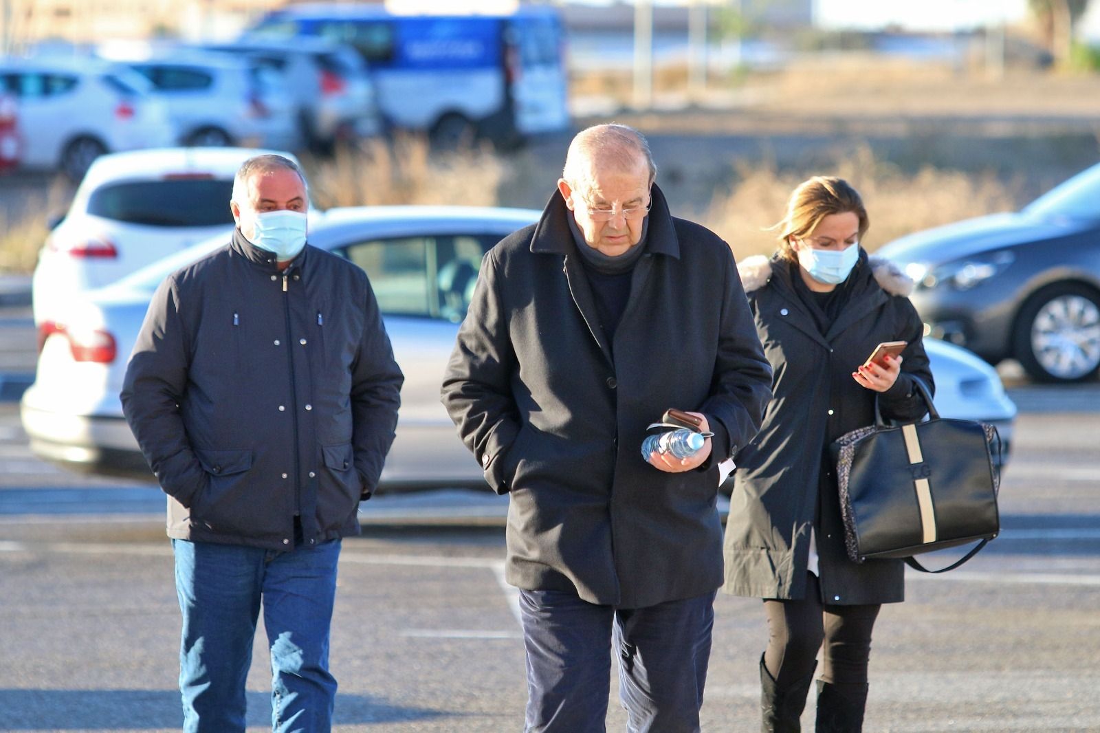 El exalcalde de El Ejido, Juan Enciso, llega al palacio de exposiciones y congresos de Aguadulce.