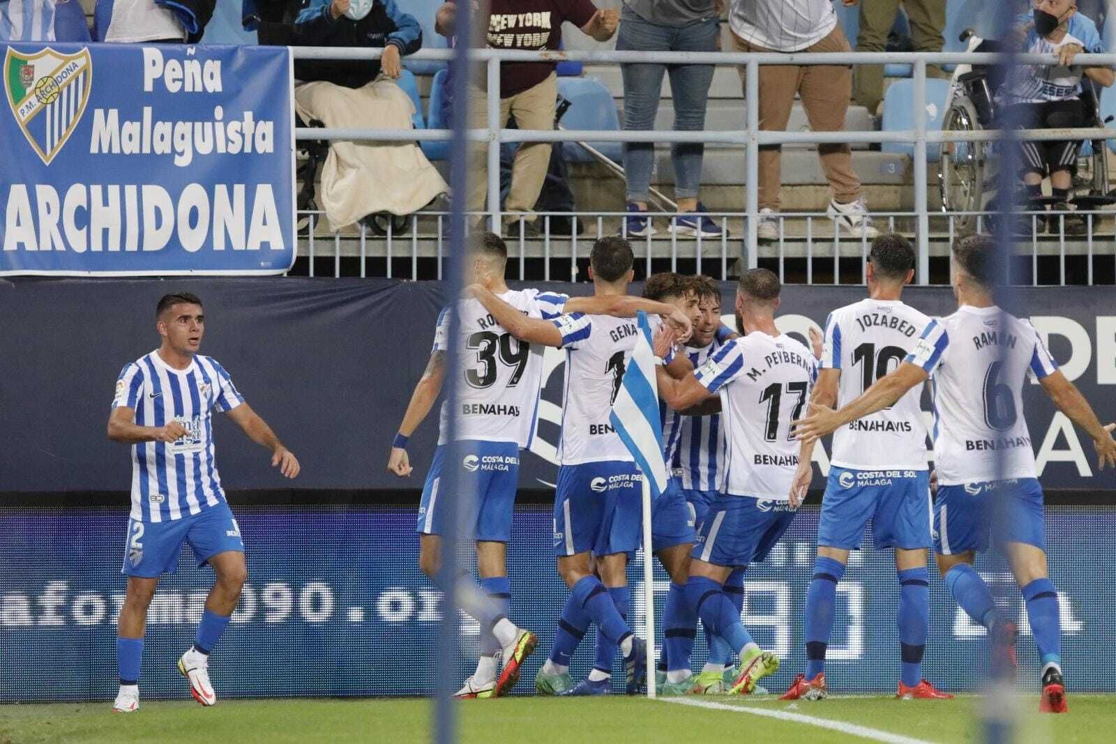 El Málaga CF - Real Zaragoza, en fotos