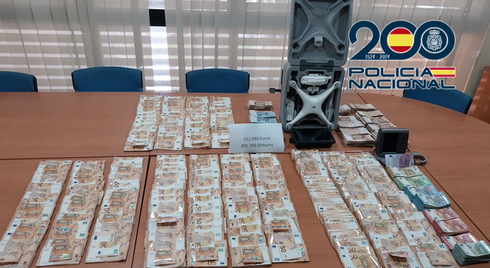 Dinero incautado por la Policía