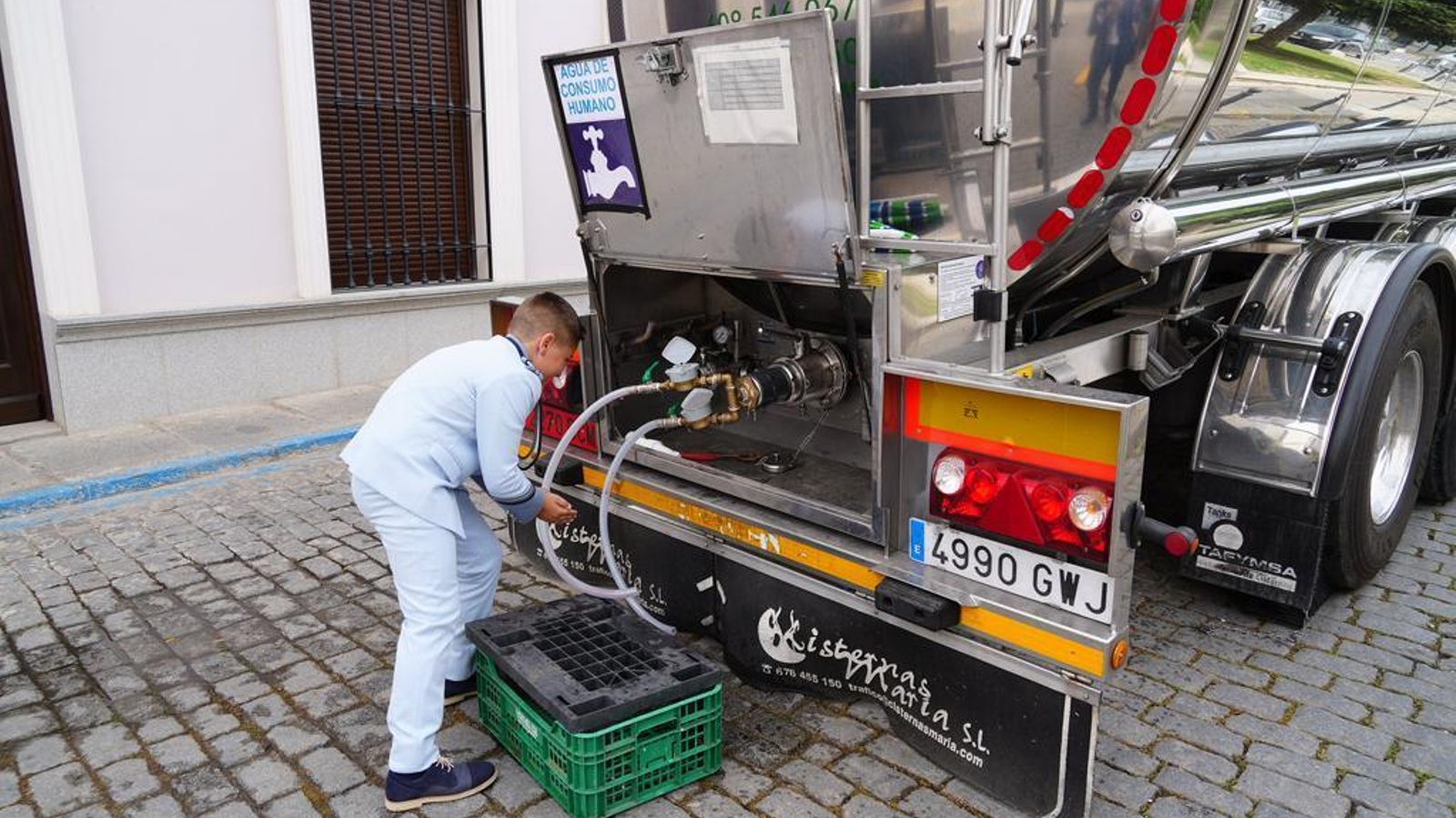 Reparto de agua en Pozoblanco.