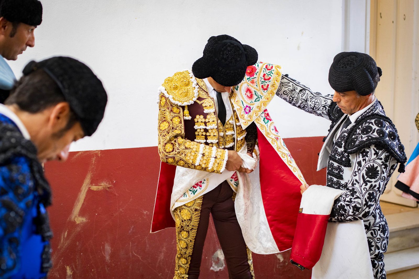 Daniel Crespo, Manzanares y Juan Ortega, en la plaza de toros de El Puerto