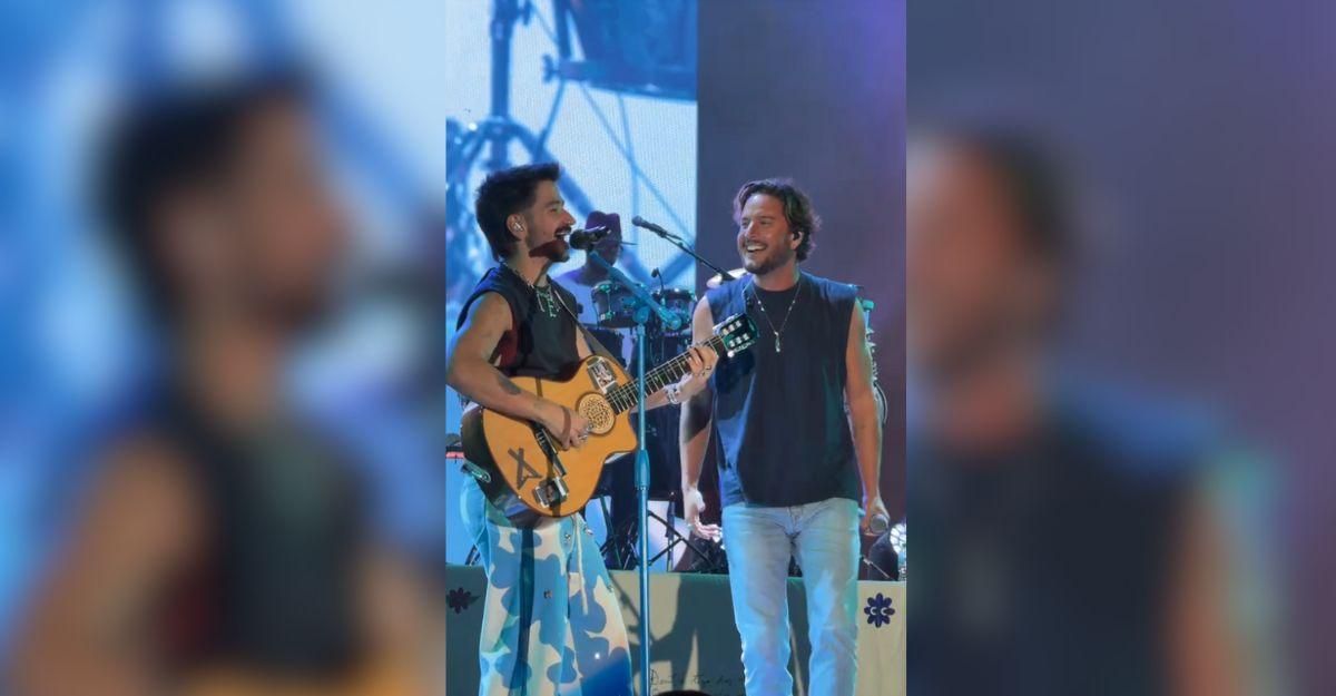 Manuel Carrasco irrumpe por sorpresa en el concierto de Camilo en Sevilla