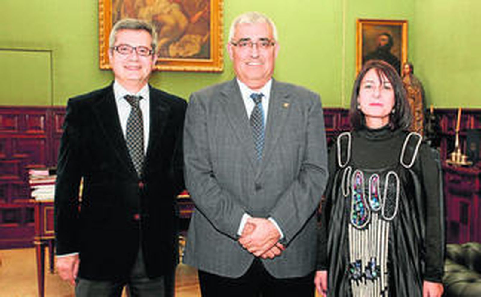 Carlos León de Mora, Antonio Ramírez de Arellano y Pastora Revuelta Marchena.