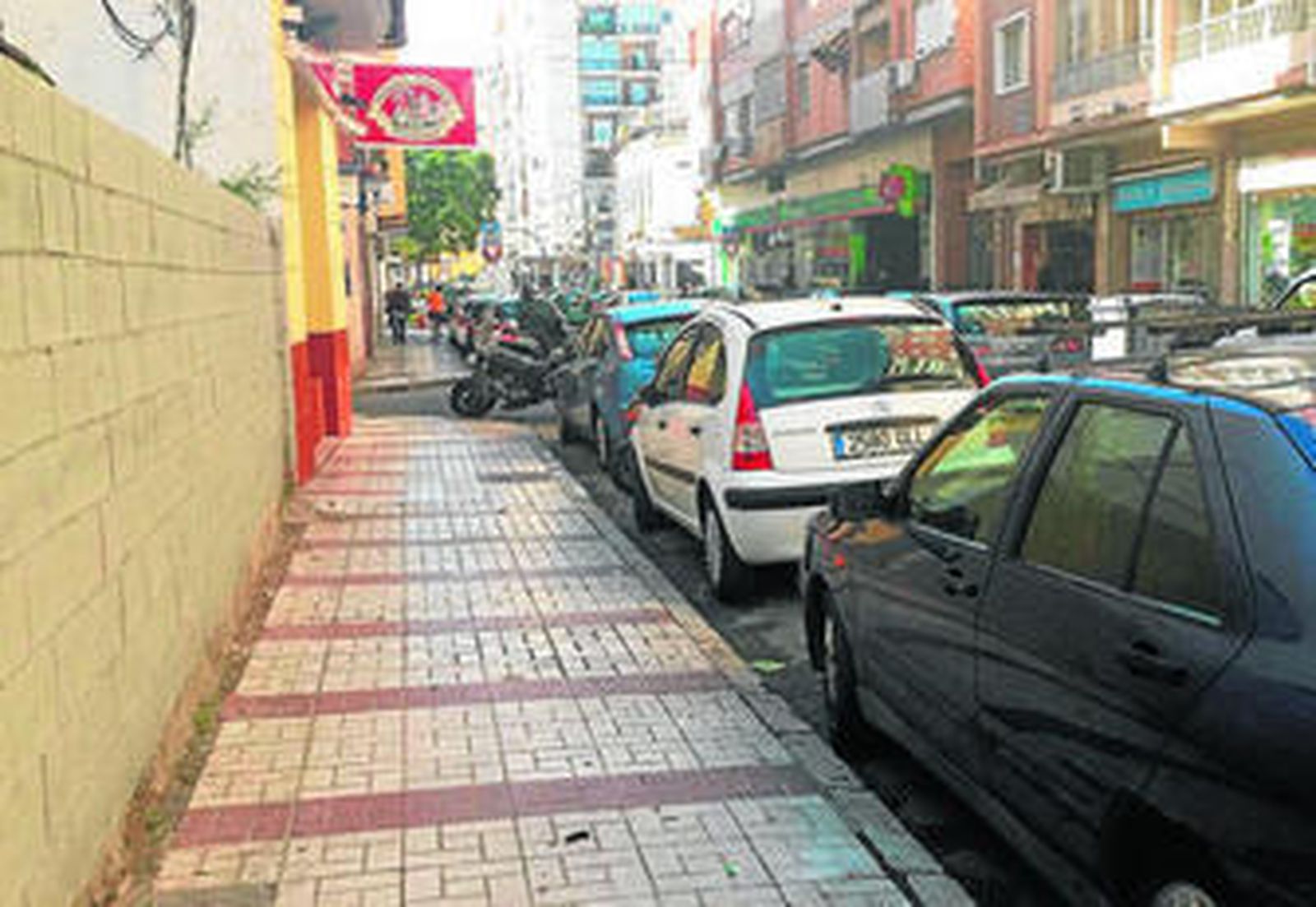 Lugar en el que el hombre cayó desplomado tras ser apuñalado.