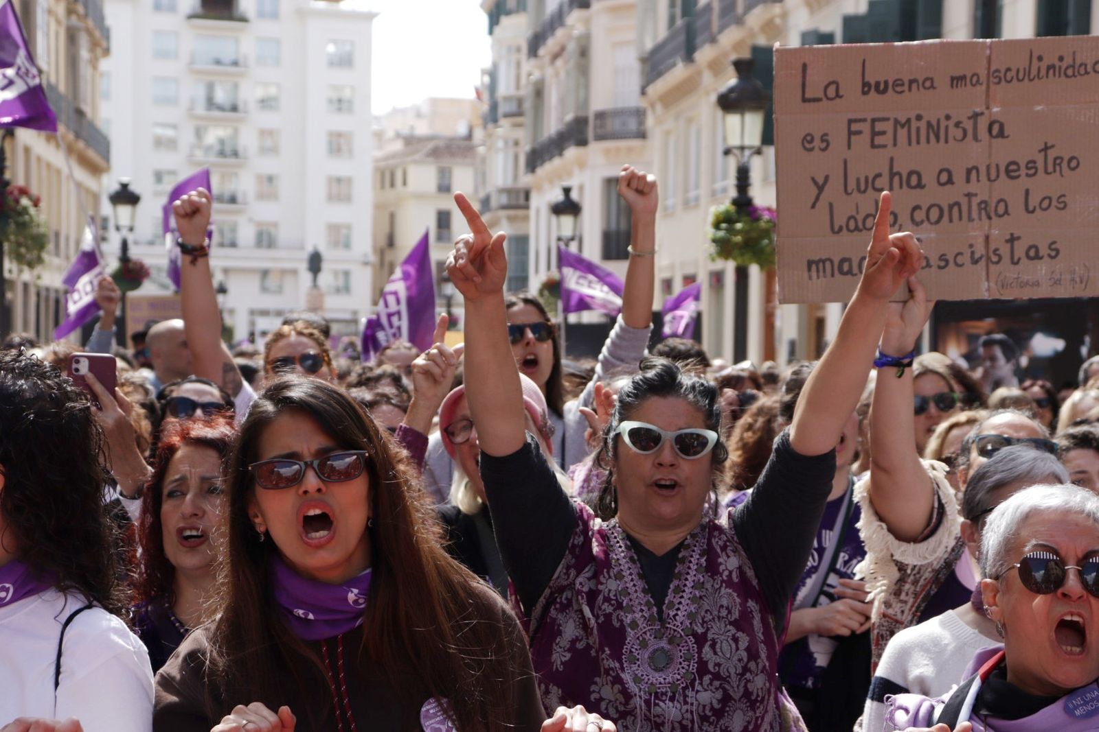 La manifestación del 8M en Málaga, en fotos