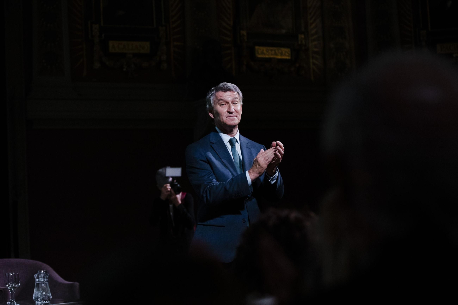 El líder del PP, Alberto Núñez Feijóo, en un acto la pasada semana.