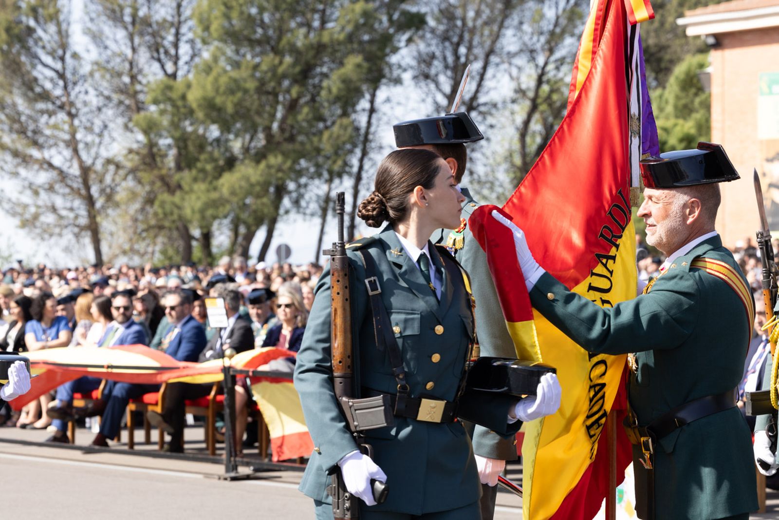 Jura de bandera de la 130ª promoción de guardias civiles de la Academia de Baeza