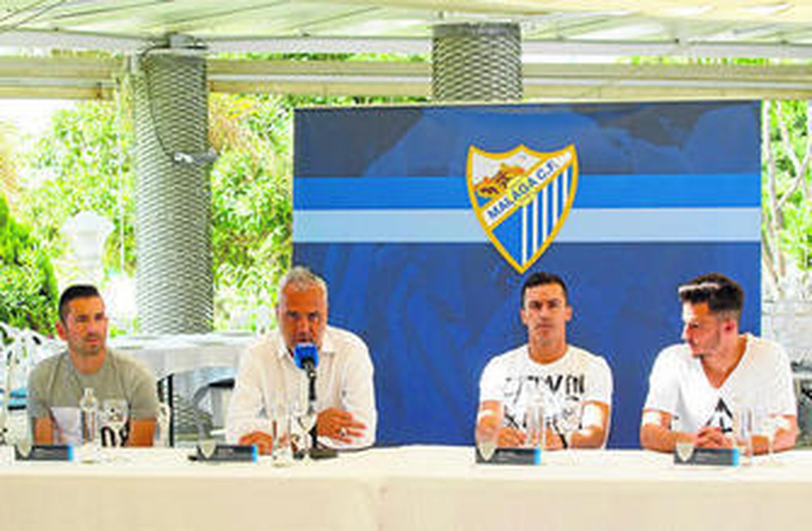 Charles, Husillos, Espinho y Juan Carlos, ayer, en el Club Mediterráneo.