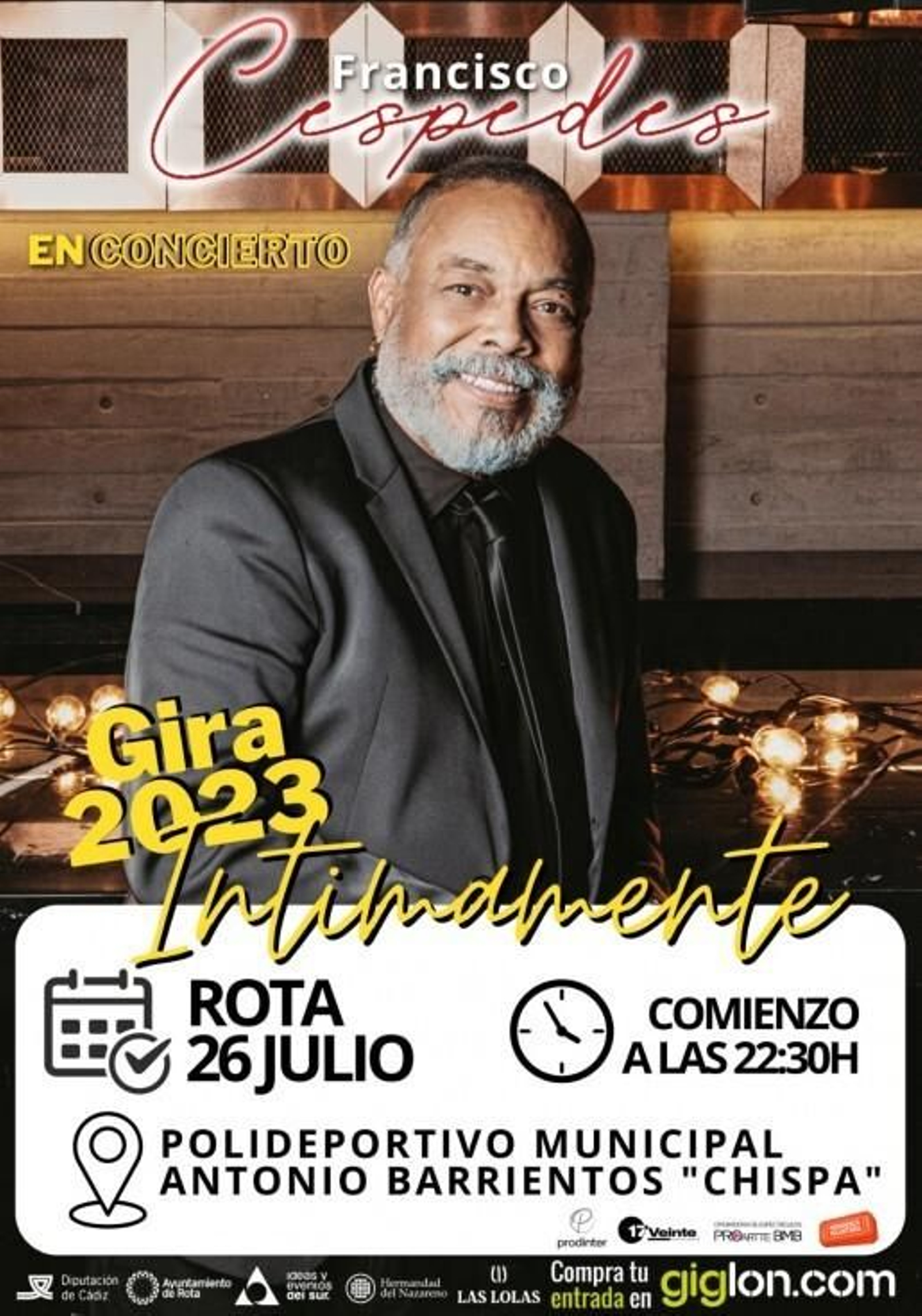 Francisco Céspedes Programación de espectáculos organizados por la Hermandad del Nazareno de Rota para el verano 2023