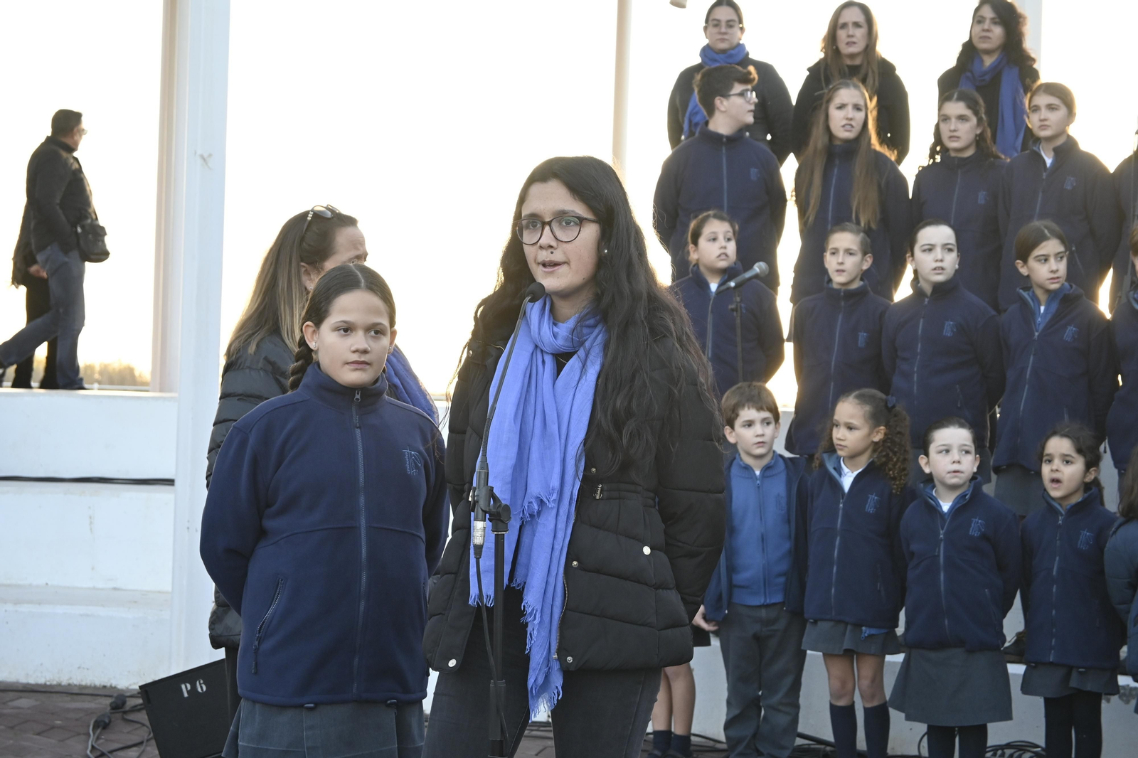 Alumbrado del Puerto de Huelva, en imágenes