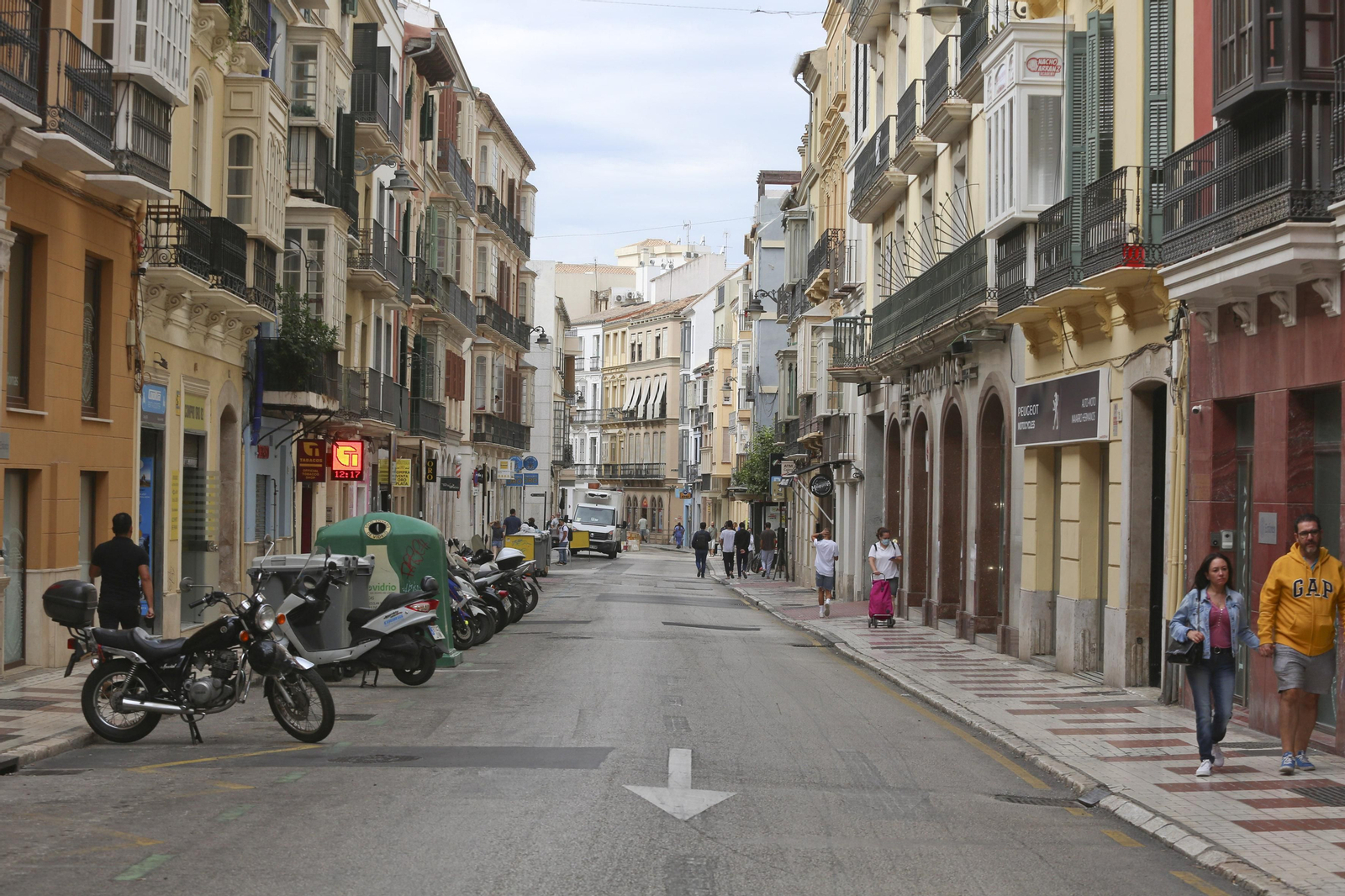 La calle Carretería de Málaga ya está en obras, en fotos