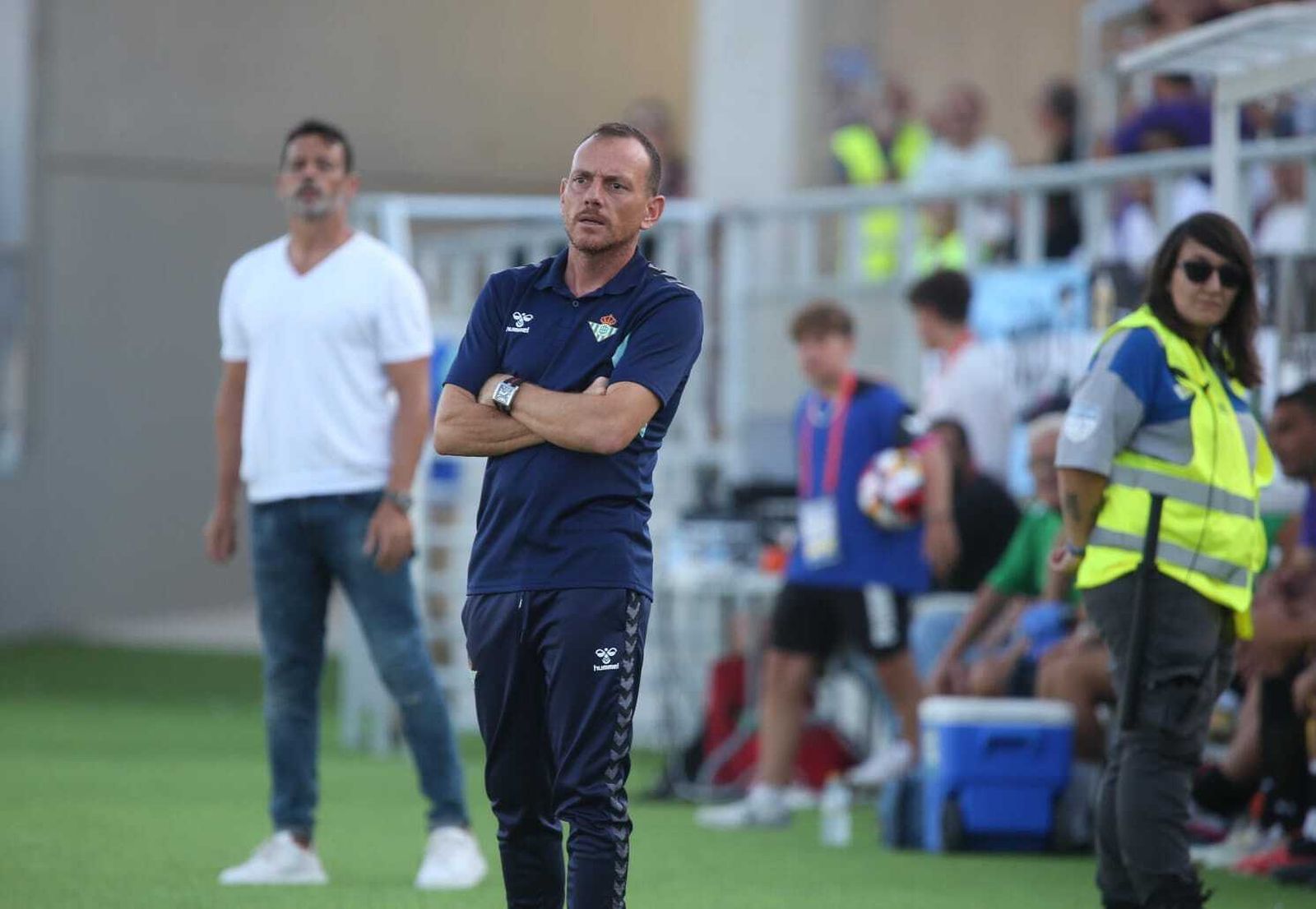 Alberto González, durante el Balona-Betis Deportivo.