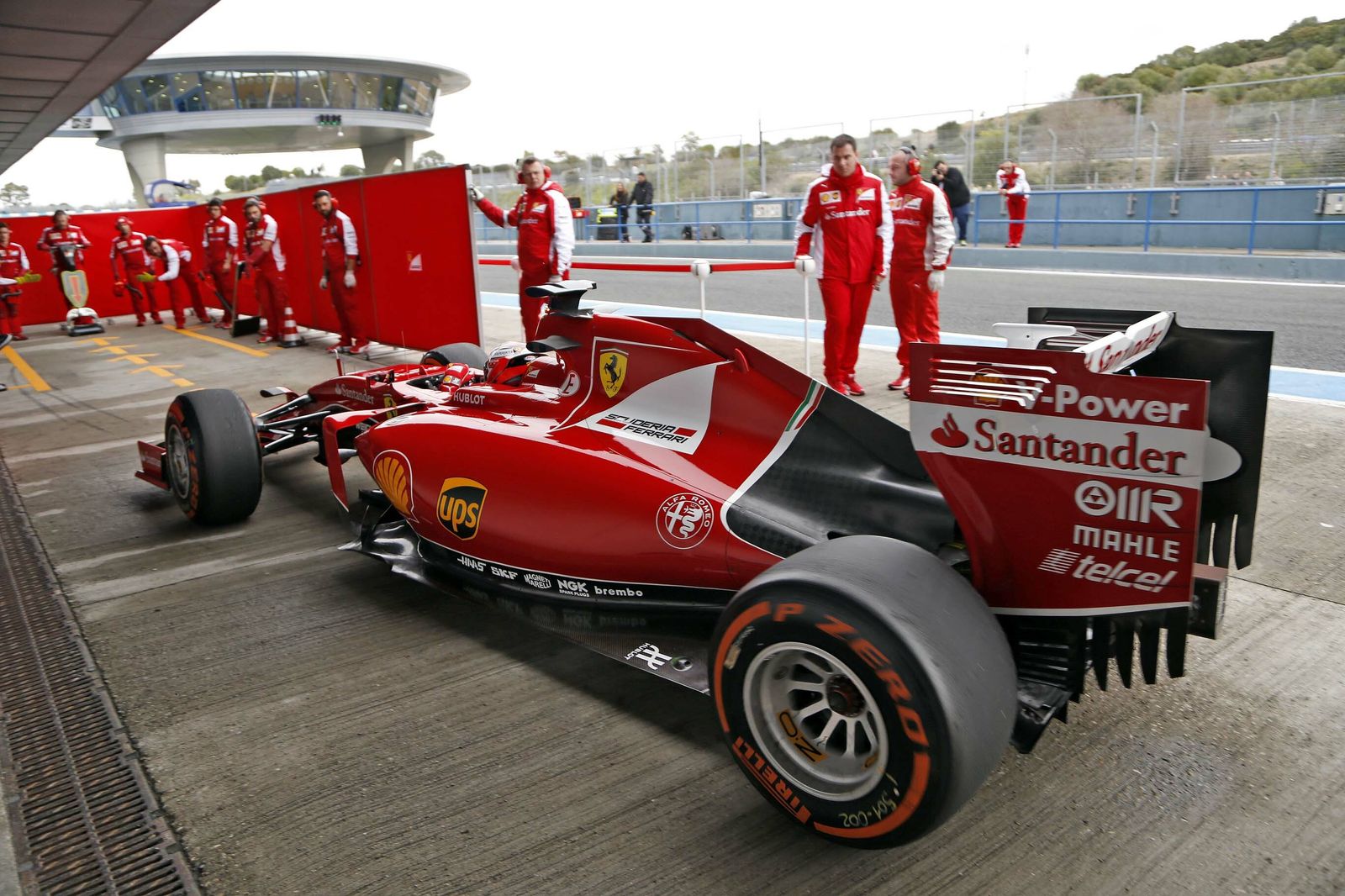 Raikkonen, en los entrenamientos de F-1 en febrero de 2015.