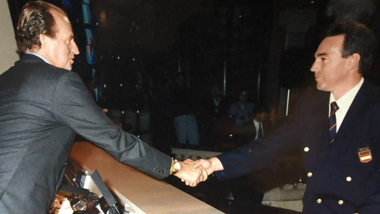 Colorado saluda al Rey Juan Carlos en la Olimpiada de Barcelona