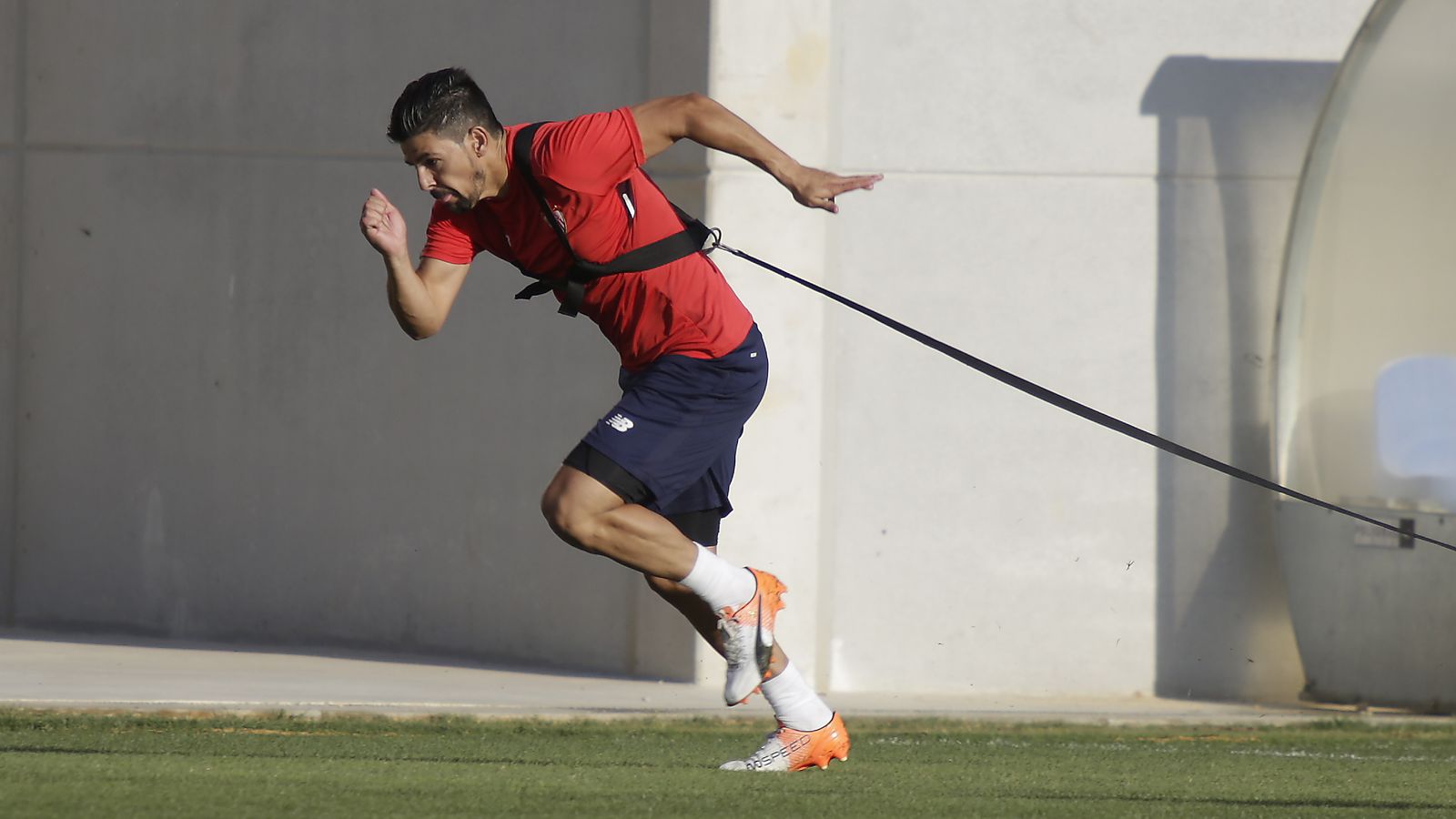 Nolito durante los entrenamientos