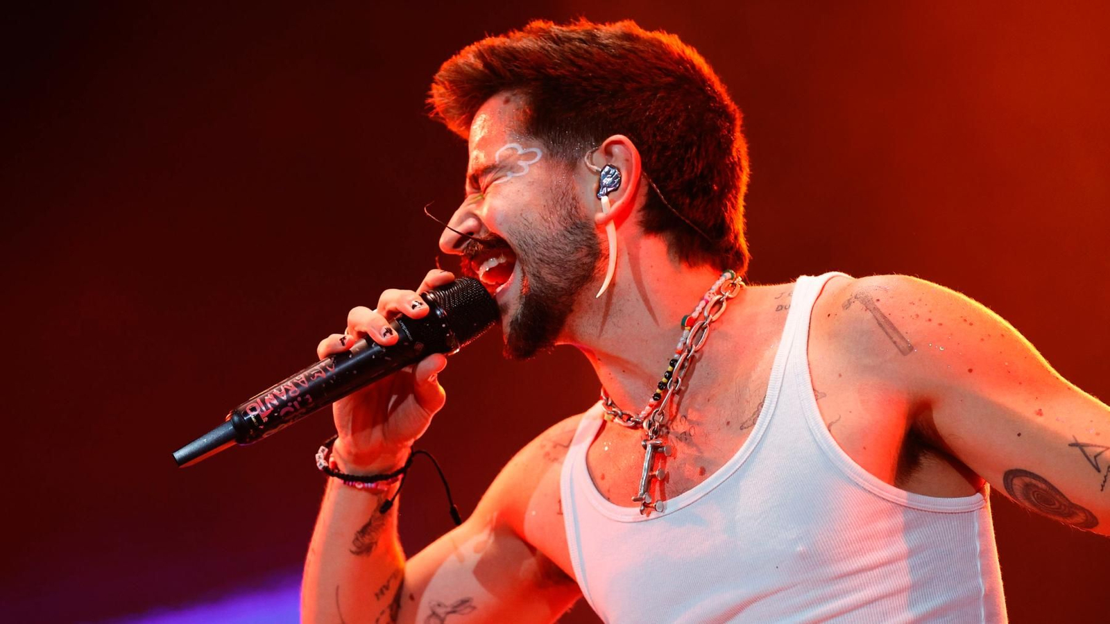Camilo, durante un concierto.