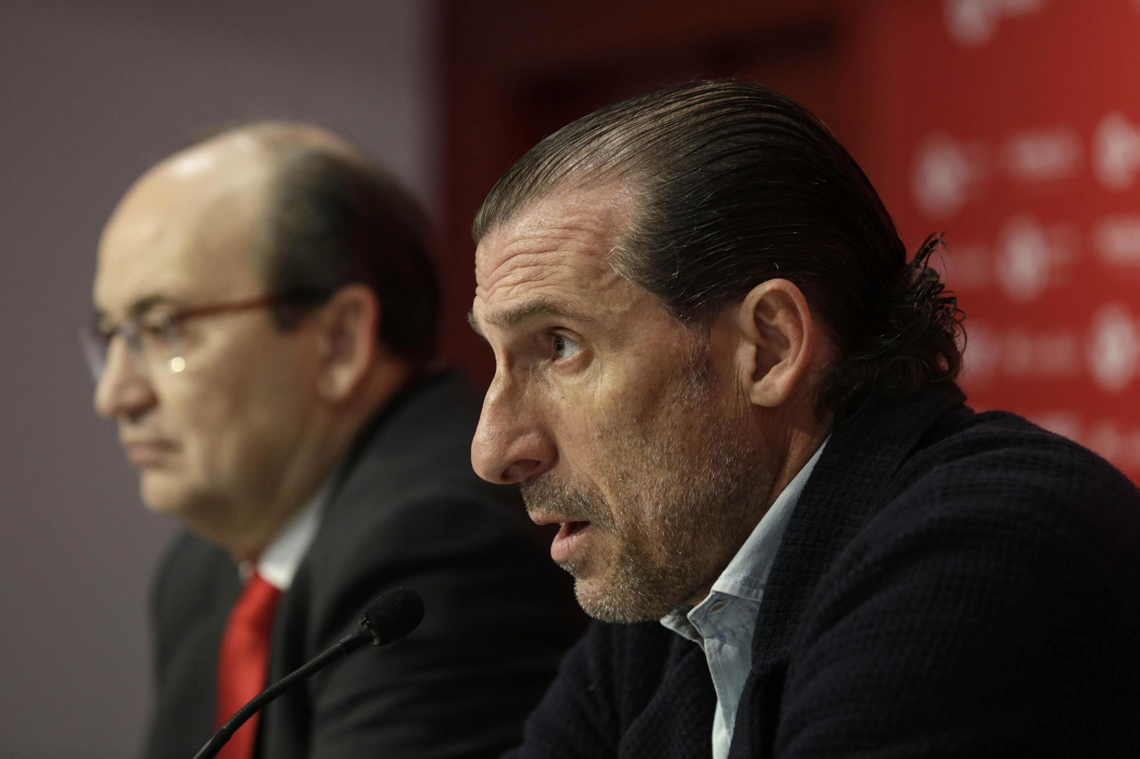 El director deportivo del Sevilla, Óscar Arias