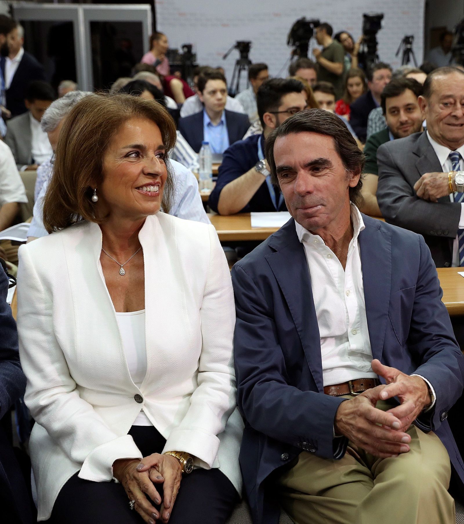 José María Aznar, junto a su mujer, Ana Botella.
