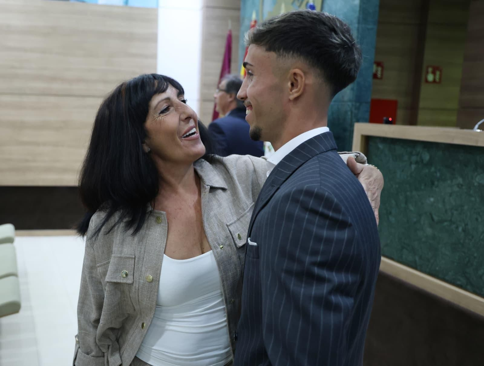 Los jugadores del Málaga CF y su familia arropan a David Larrubia