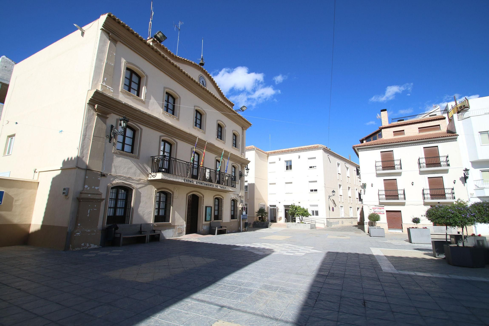 Calles de Tíjola vacías durante el estado de alarma.