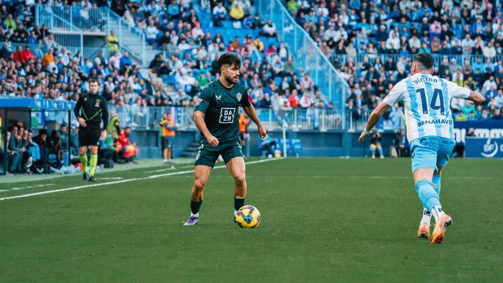 Arnau Puigmal, en el duelo del pasado curso ante los blanquiazules.