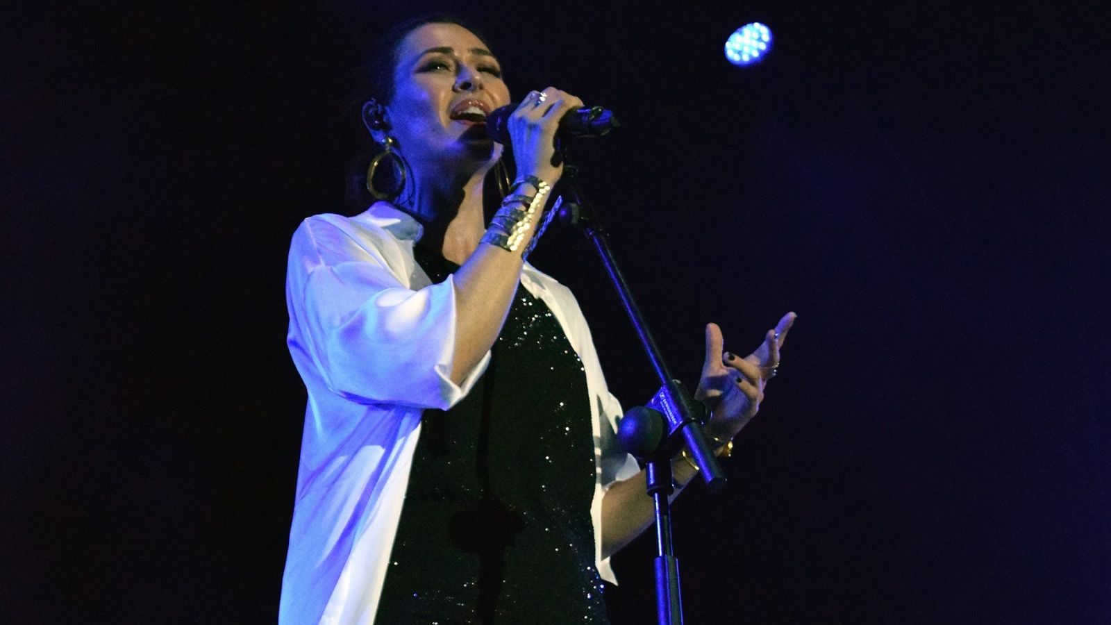 Una imagen de Marilia Andrés, durante el concierto.