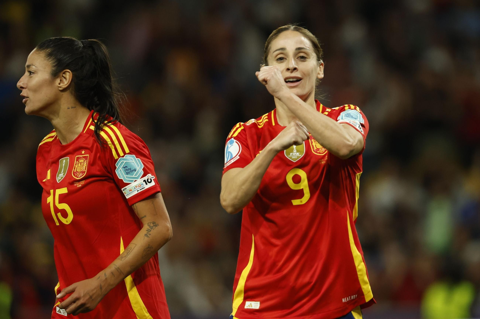Las fotos del Italia - España de la Eurocopa femenina