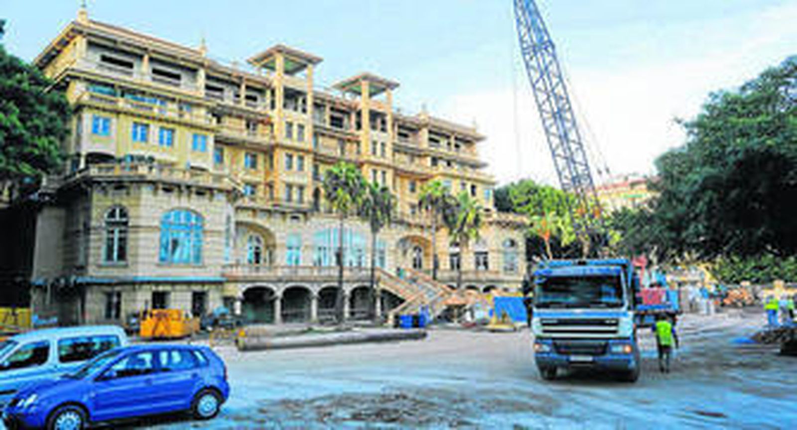 Obras del hotel Miramar el pasado mes de octubre.